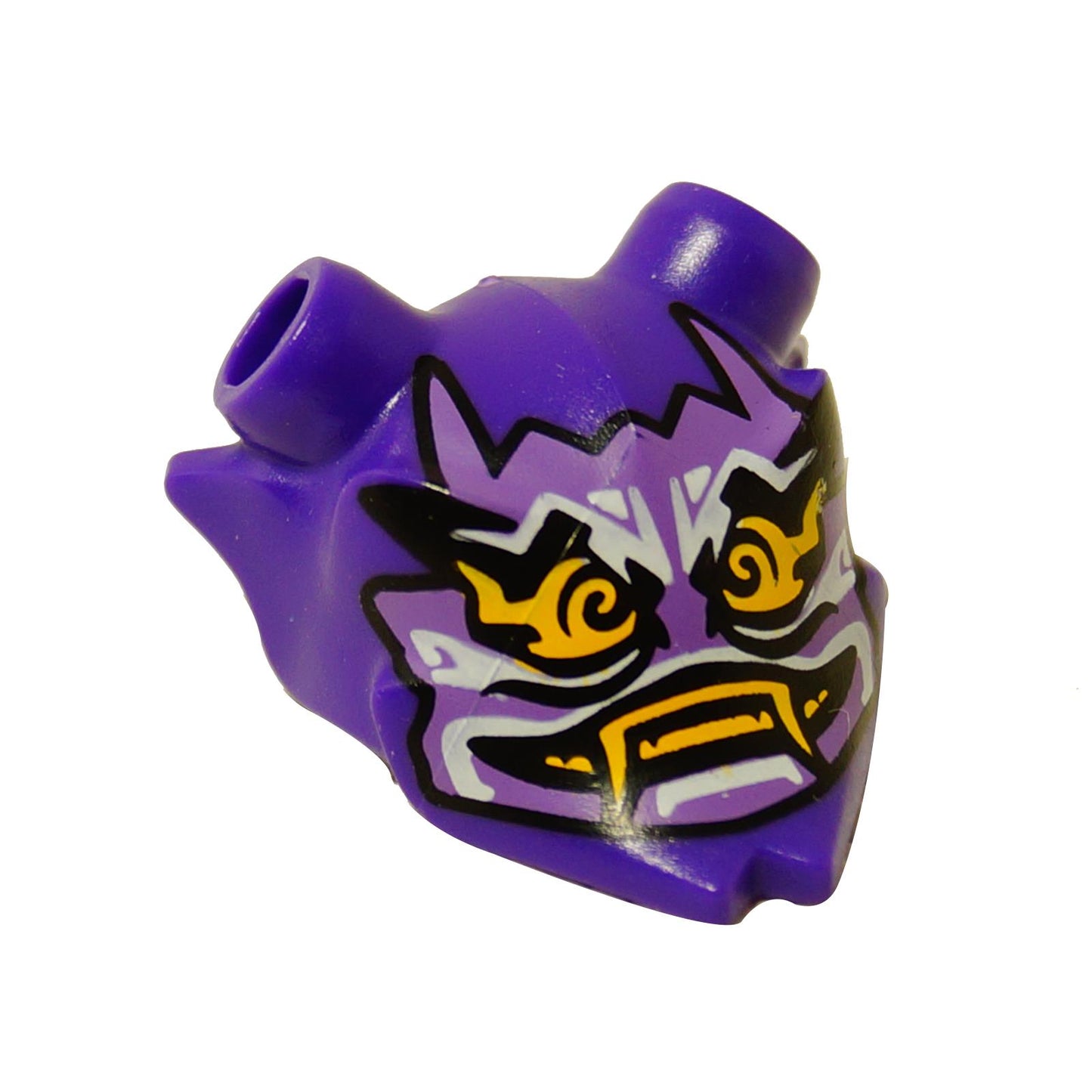 LEGO® Accesorio de visera de la Máscara de Odio de NINJAGO, máscara de estilo demoníaco con detalles faciales impresos para minifiguras