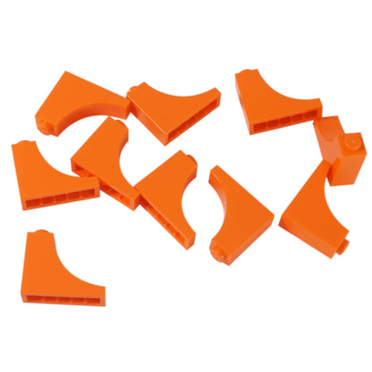 Orange inverted arch brick 1 x 3 x 2 for LEGO® building structures and curved details
