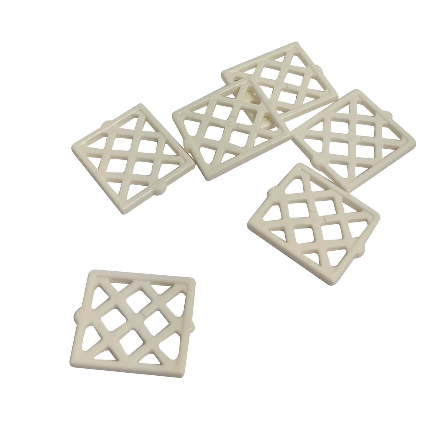 LEGO® Pane for Window 1x2x2 Lattice Diamond in white for decorative window and architectural builds