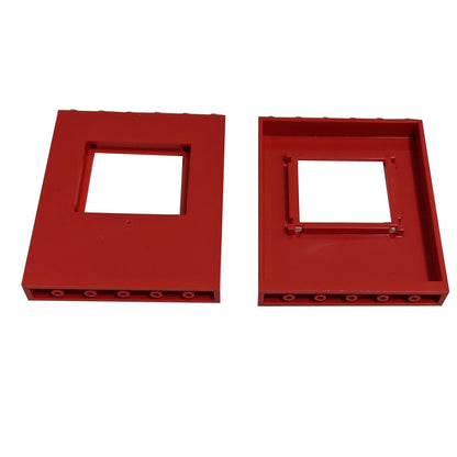 LEGO panel 1 x 6 x 6 with molded window frame in red part 15627