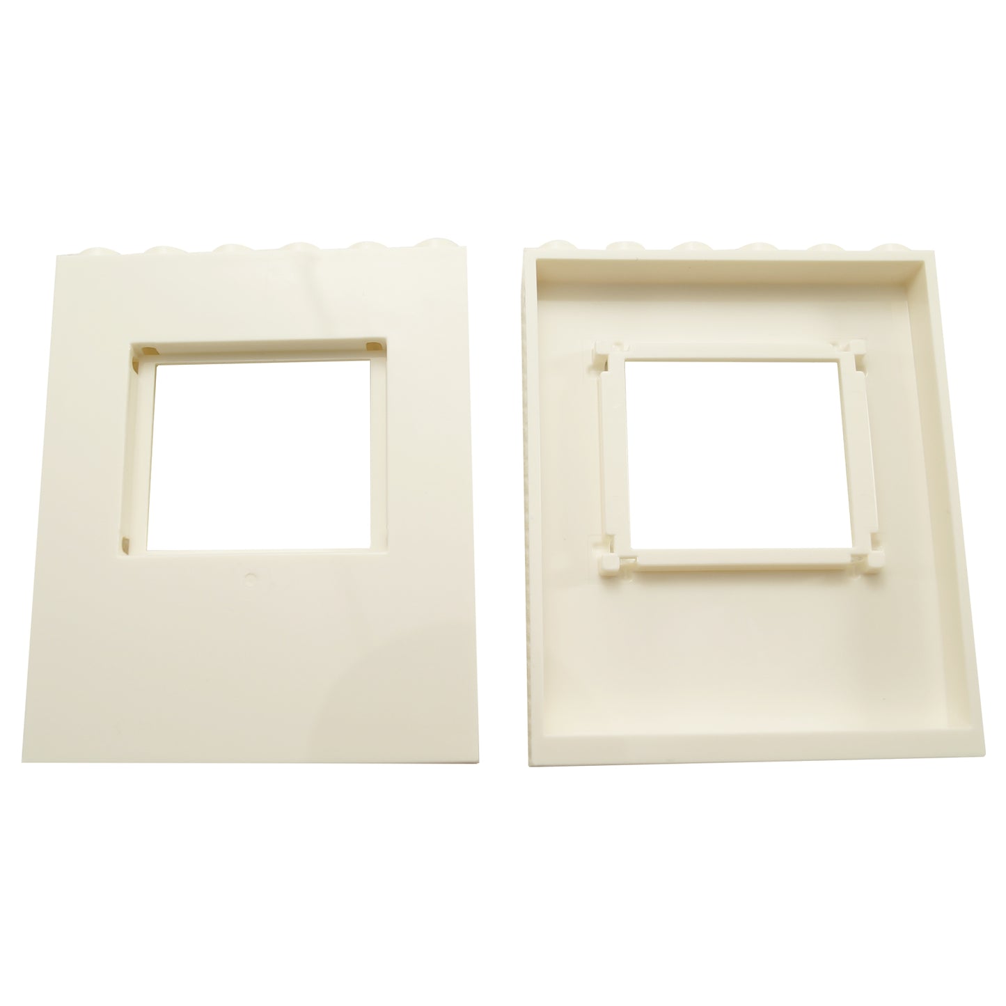 LEGO panel 1 x 6 x 6 with molded window frame in white part 15627