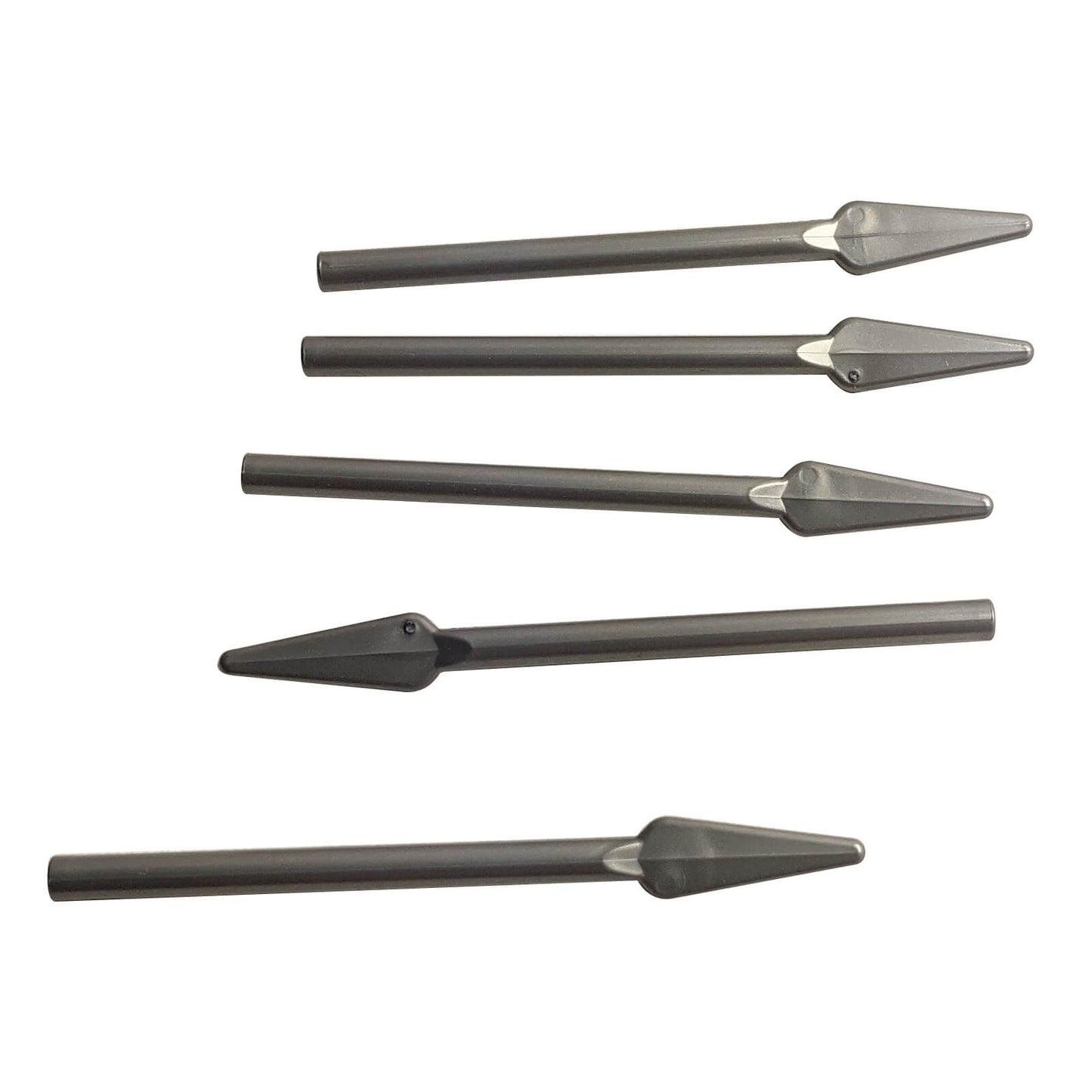 pearl dark gray minifigure pike spear weapon with flat handle end accessory piece
