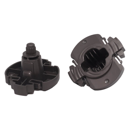 LEGO pearl dark gray spinner turntable base with central gear axle part for spinning mechanism
