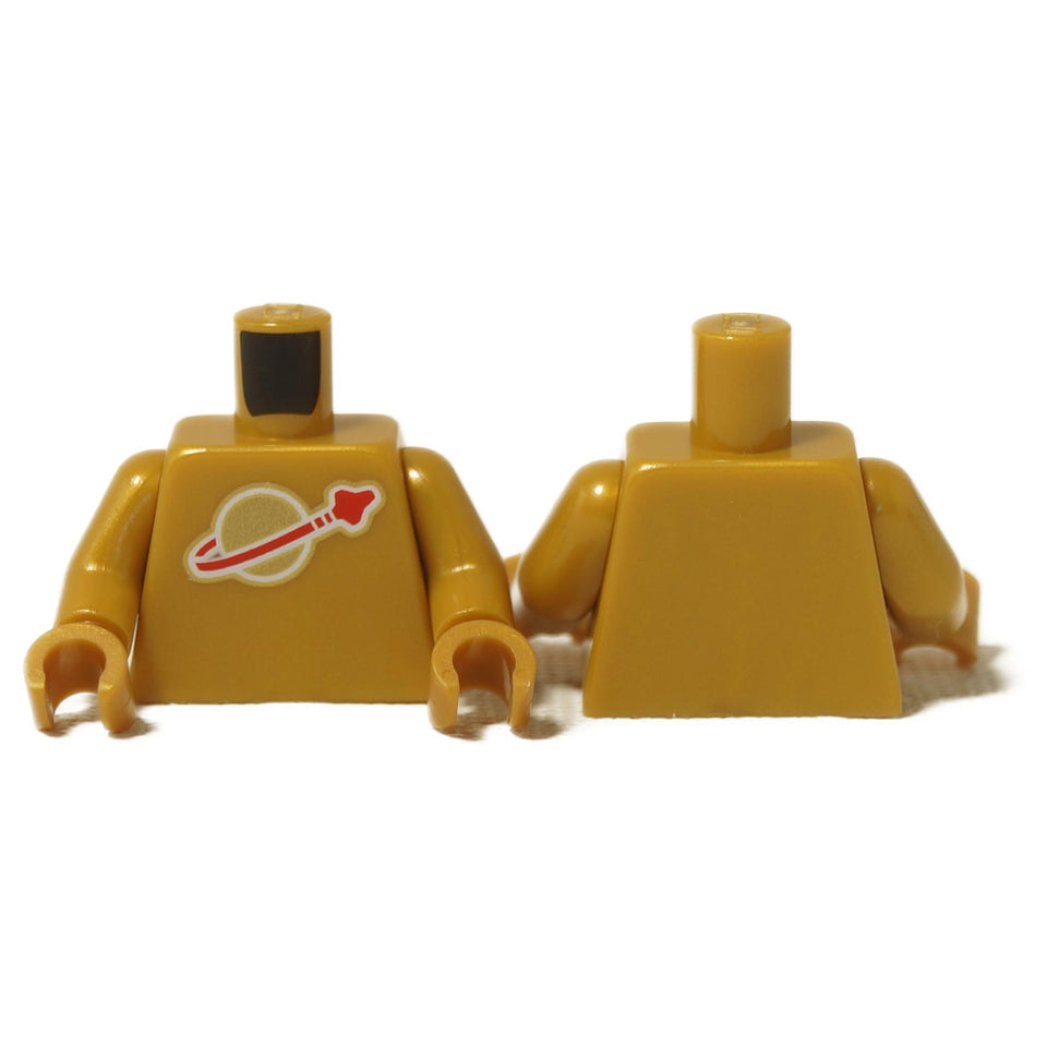 pearl gold LEGO classic space logo torso planet rocket 973p90new2c17
