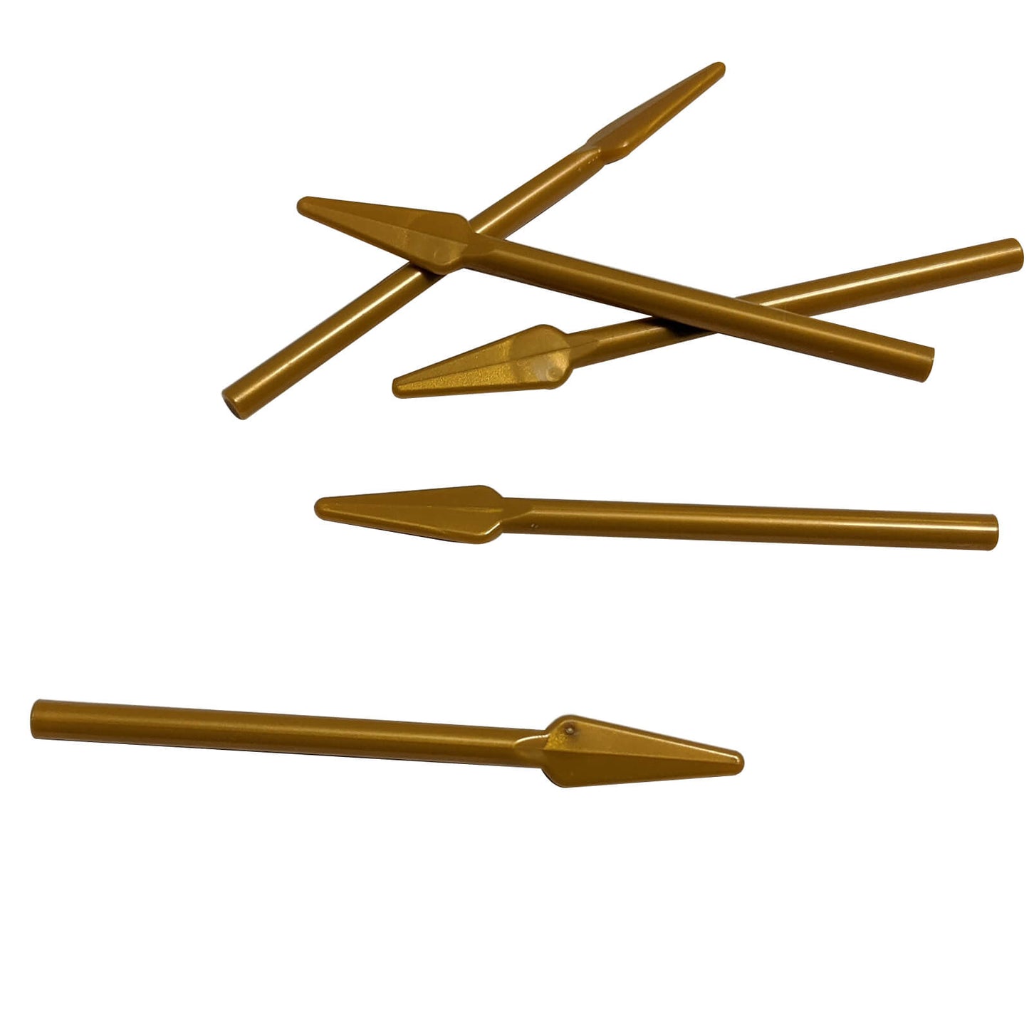 pearl gold minifigure pike spear weapon with flat handle end accessory piece
