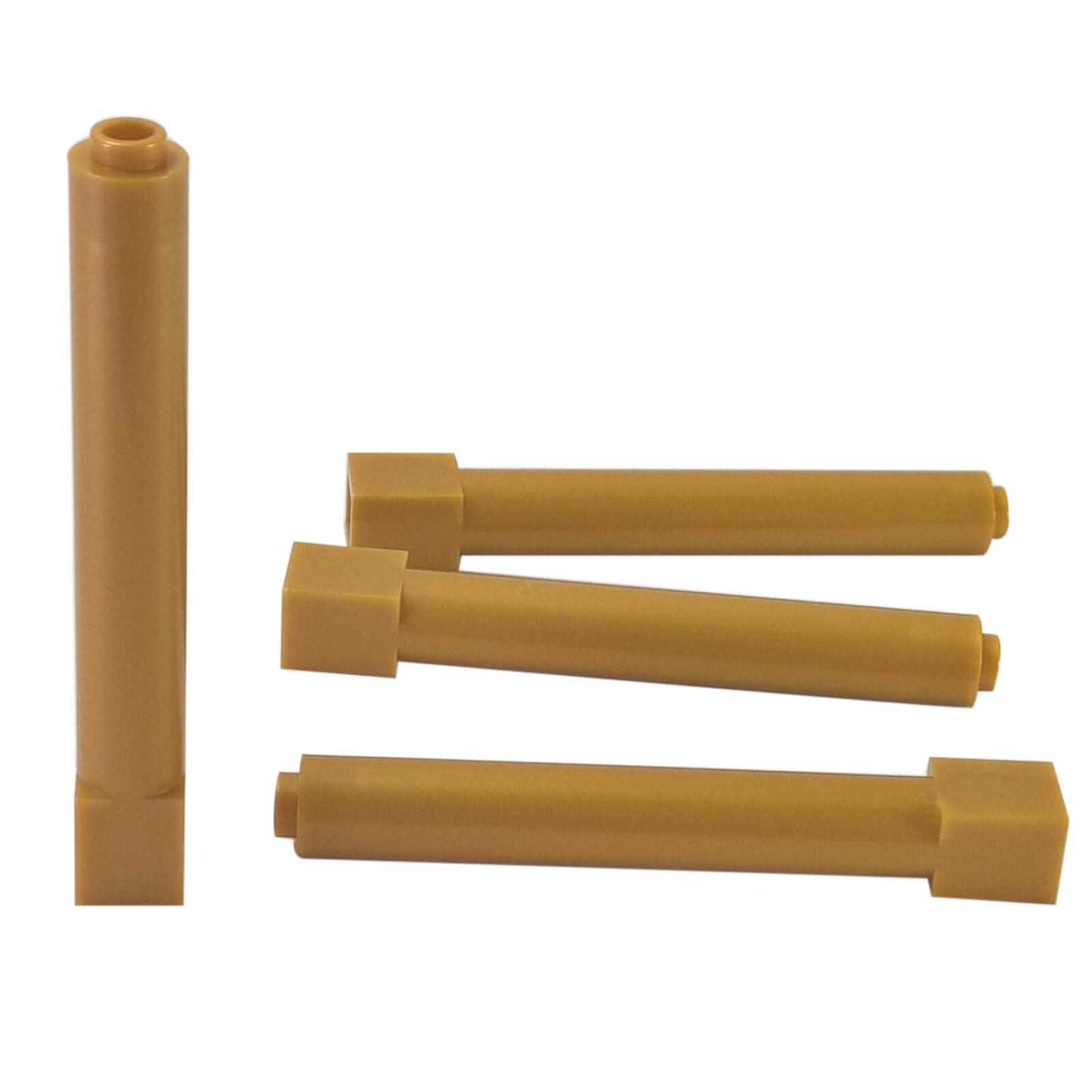 Pearl gold solid pillar support 1x1x6, tall rectangular column piece for structural support and detailing.
