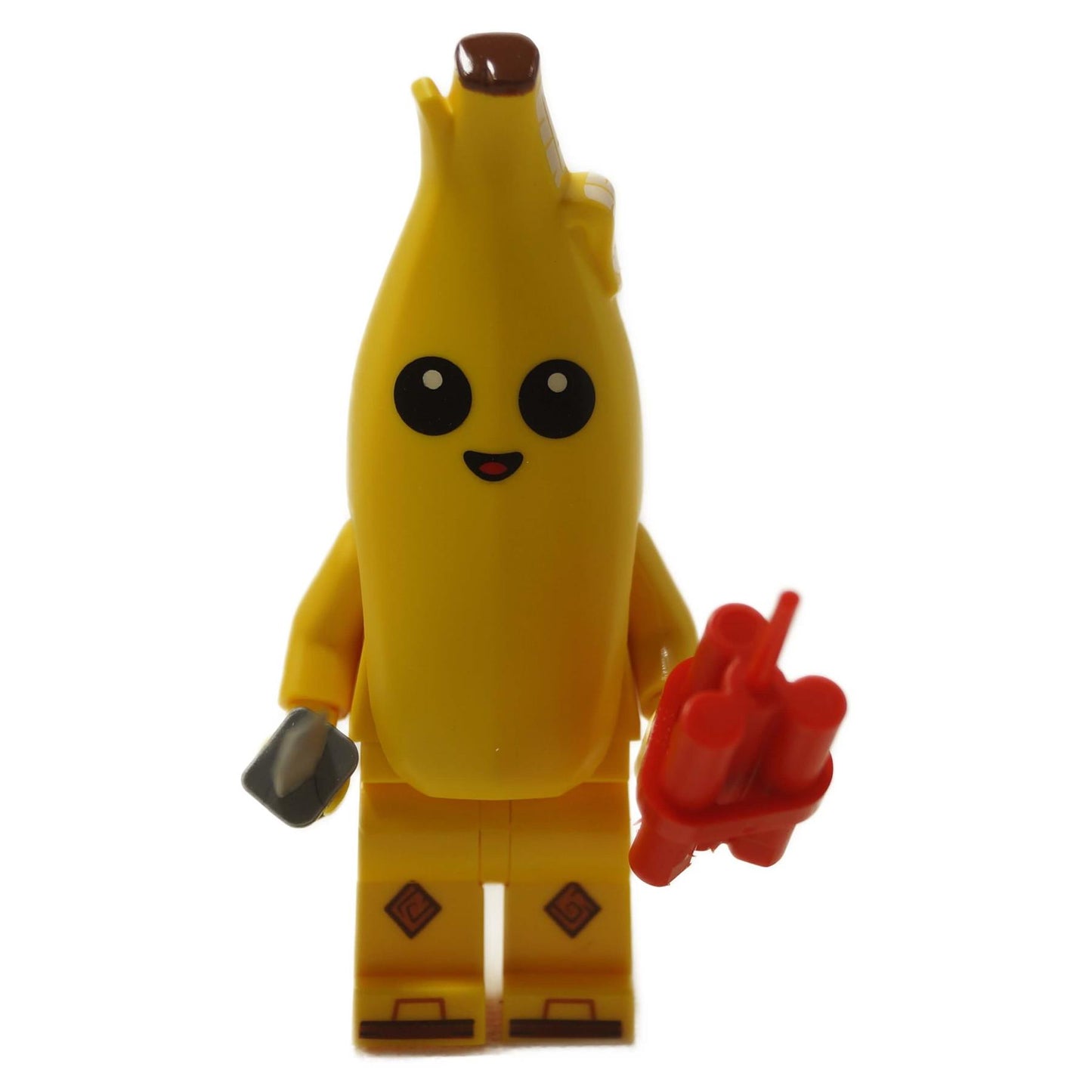 LEGO® Fortnite Standard Peely minifigure from set 77075 with classic banana design and smiling face met dynamite