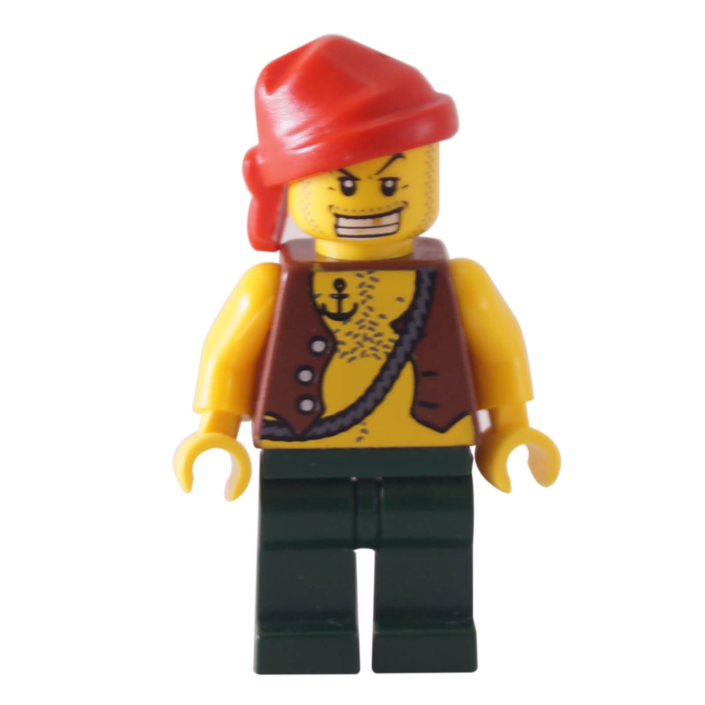 LEGO Pirate Minifigure pi130 with Anchor Tattoo and Red Bandana