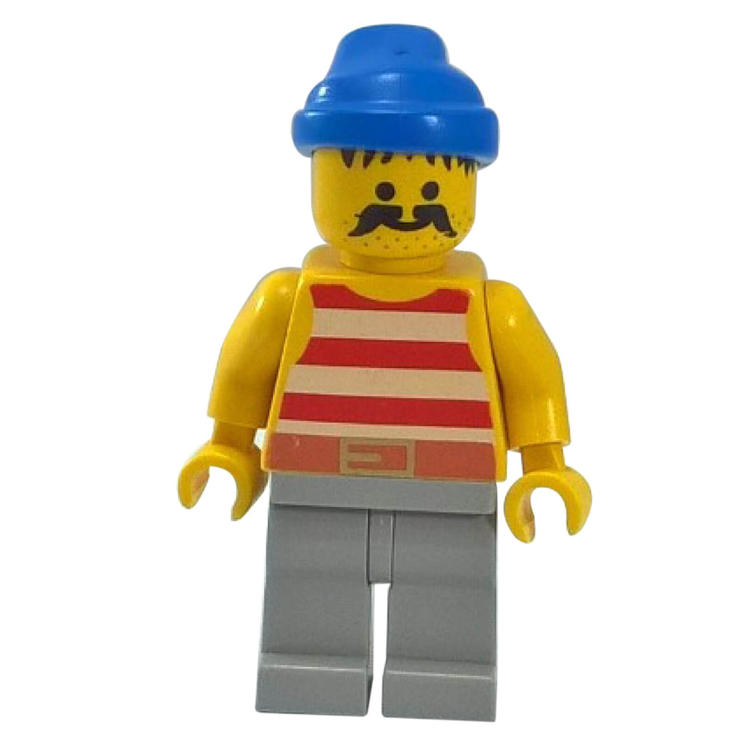 LEGO Pirate Minifigure pi041 with Red Striped Shirt and Blue Bandana