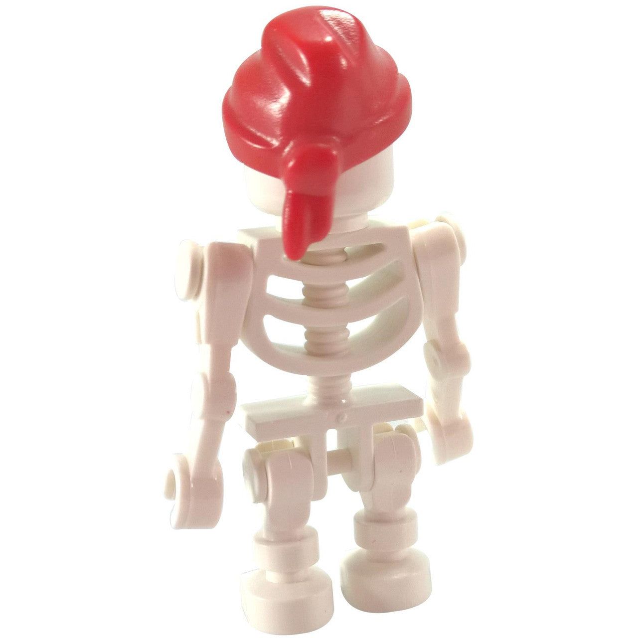 LEGO Pirate Skeleton Minifigure with Red Bandana and Standard Skull backside