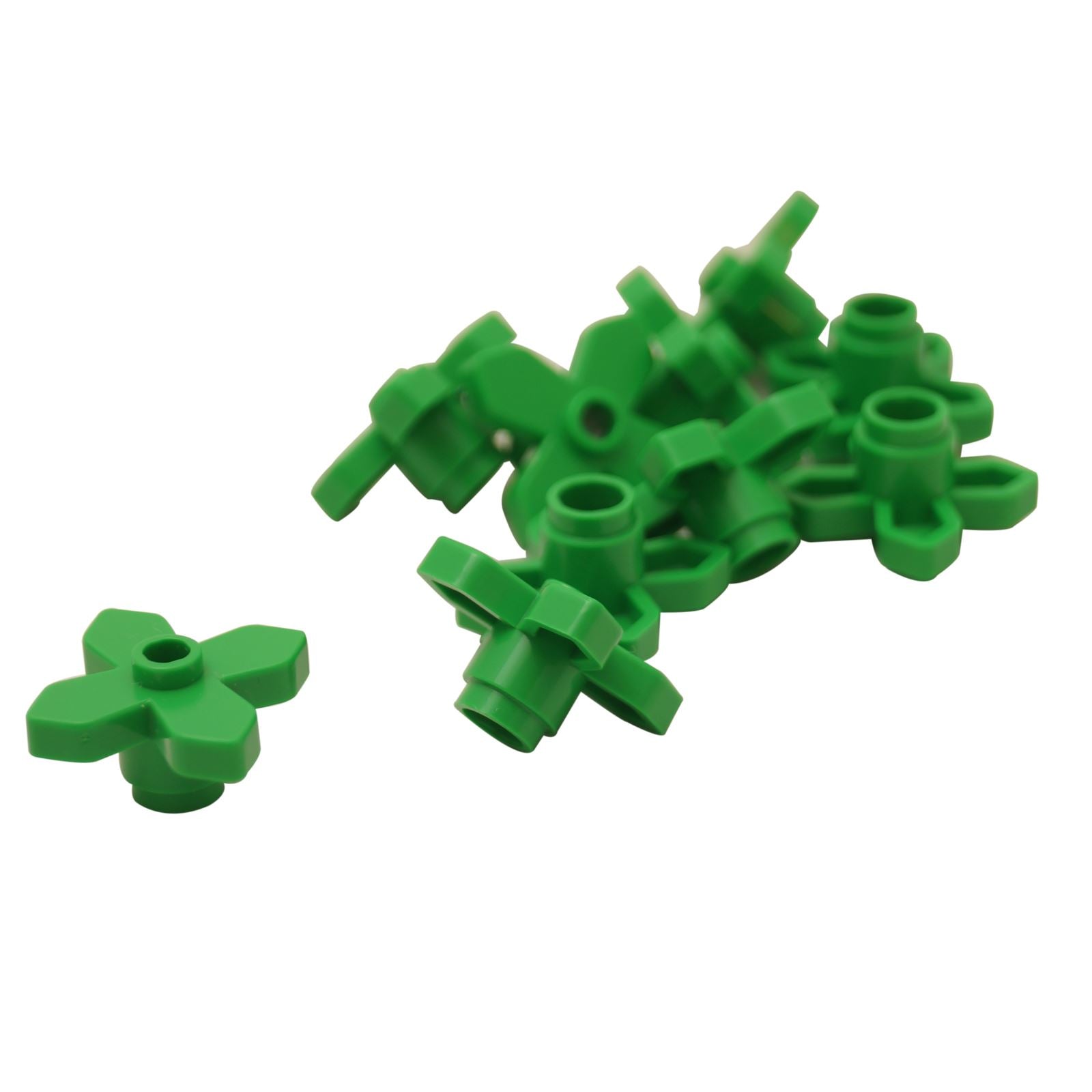 LEGO plant flower 2 x 2 leaves angular piece 4727 bright green
