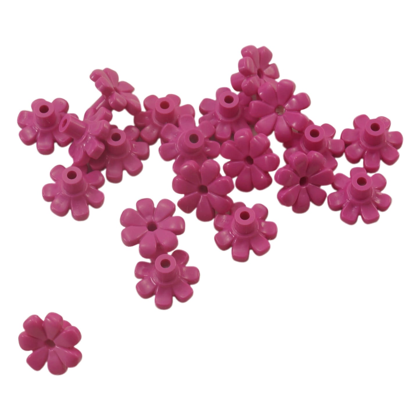 LEGO® planta flor con barra y pequeño agujero de pin 32606 en rosa oscuro