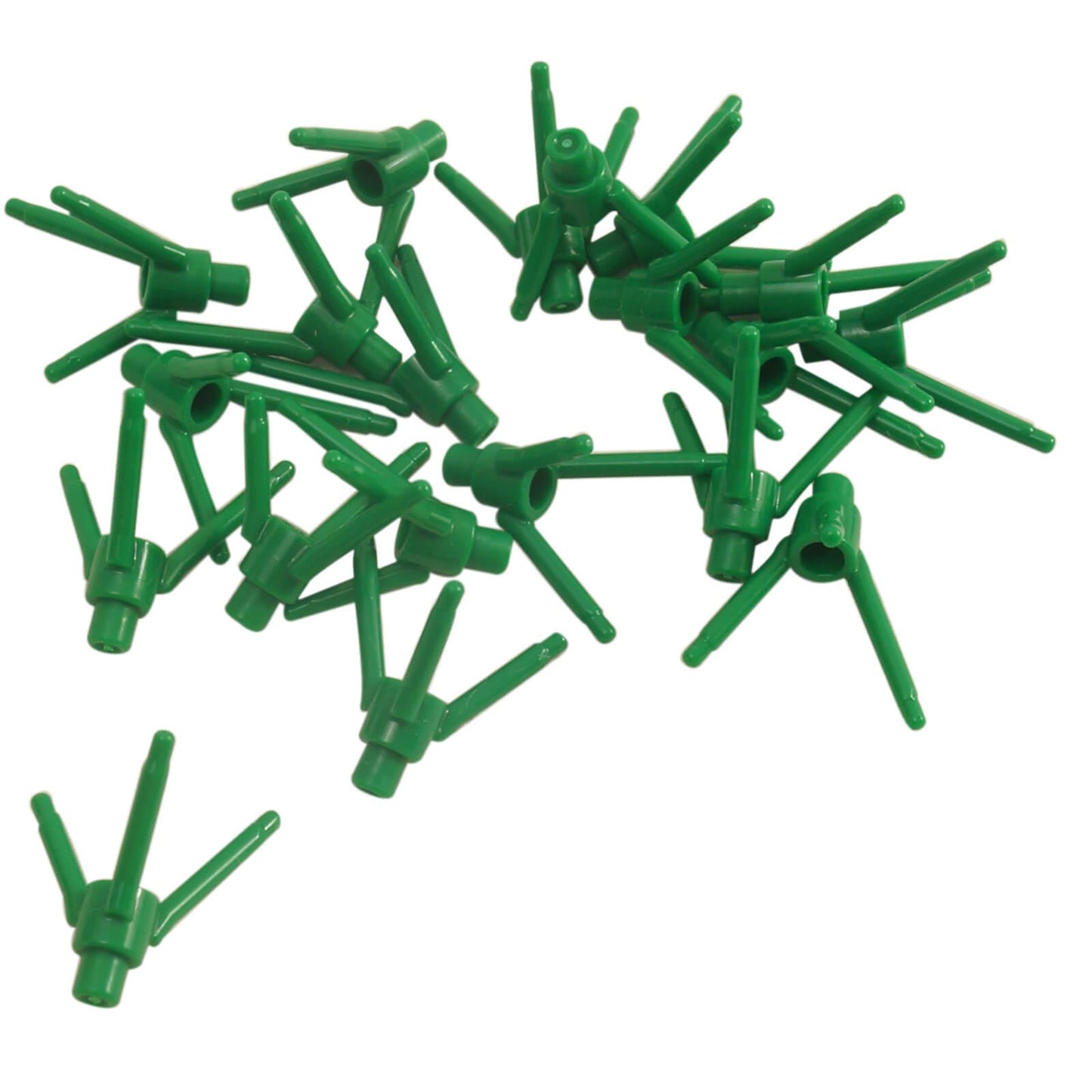 LEGO Plant Flower Stem with bar holder and three stems part 24855 green