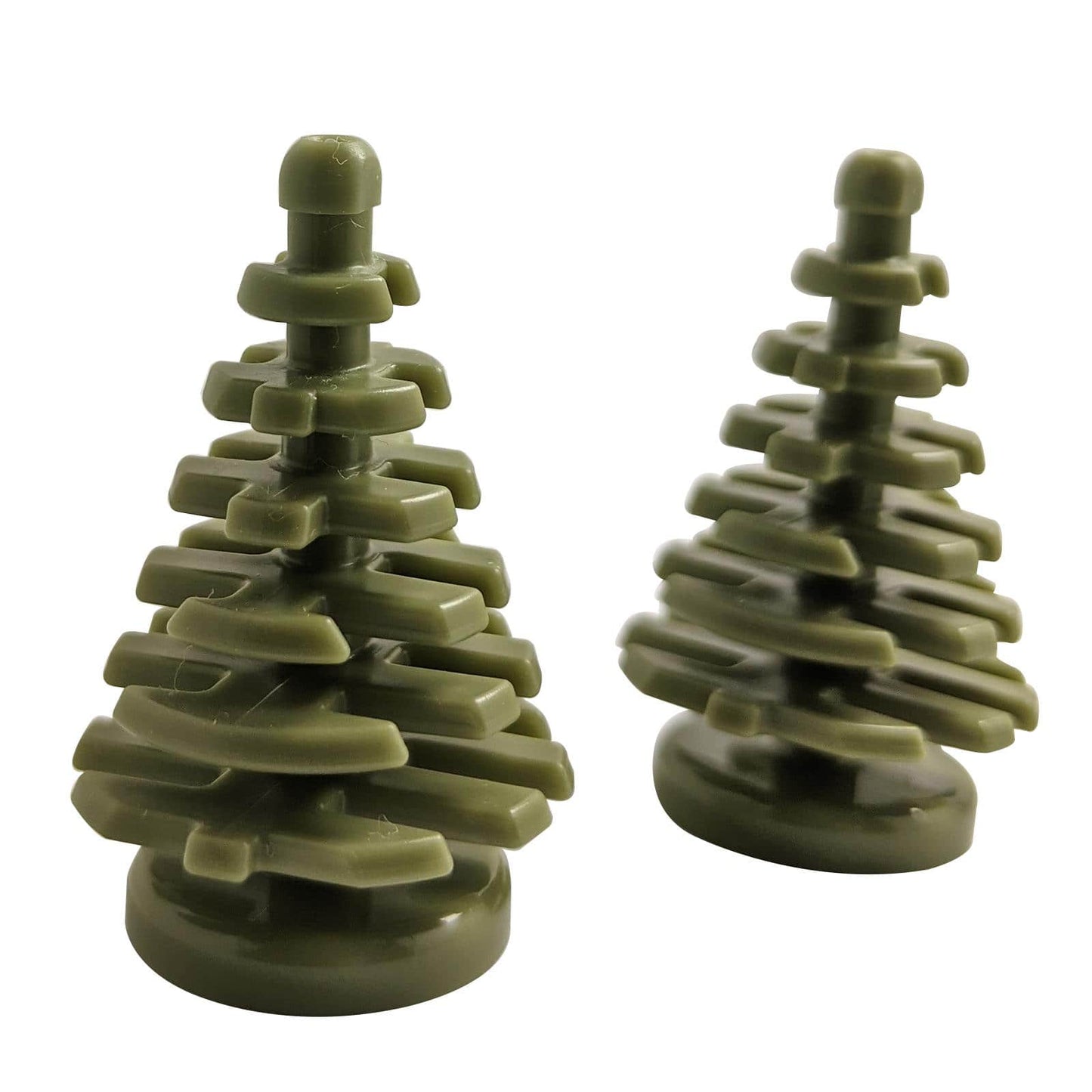 LEGO® small pine tree plant 2435, 2 x 2 x 4 in olive green, suitable for natural landscapes
