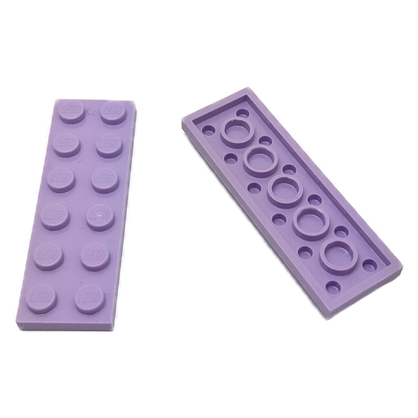 LEGO plate 2 x 6 building plate with two by six studs in lavender used for stacking and structural builds part 3795