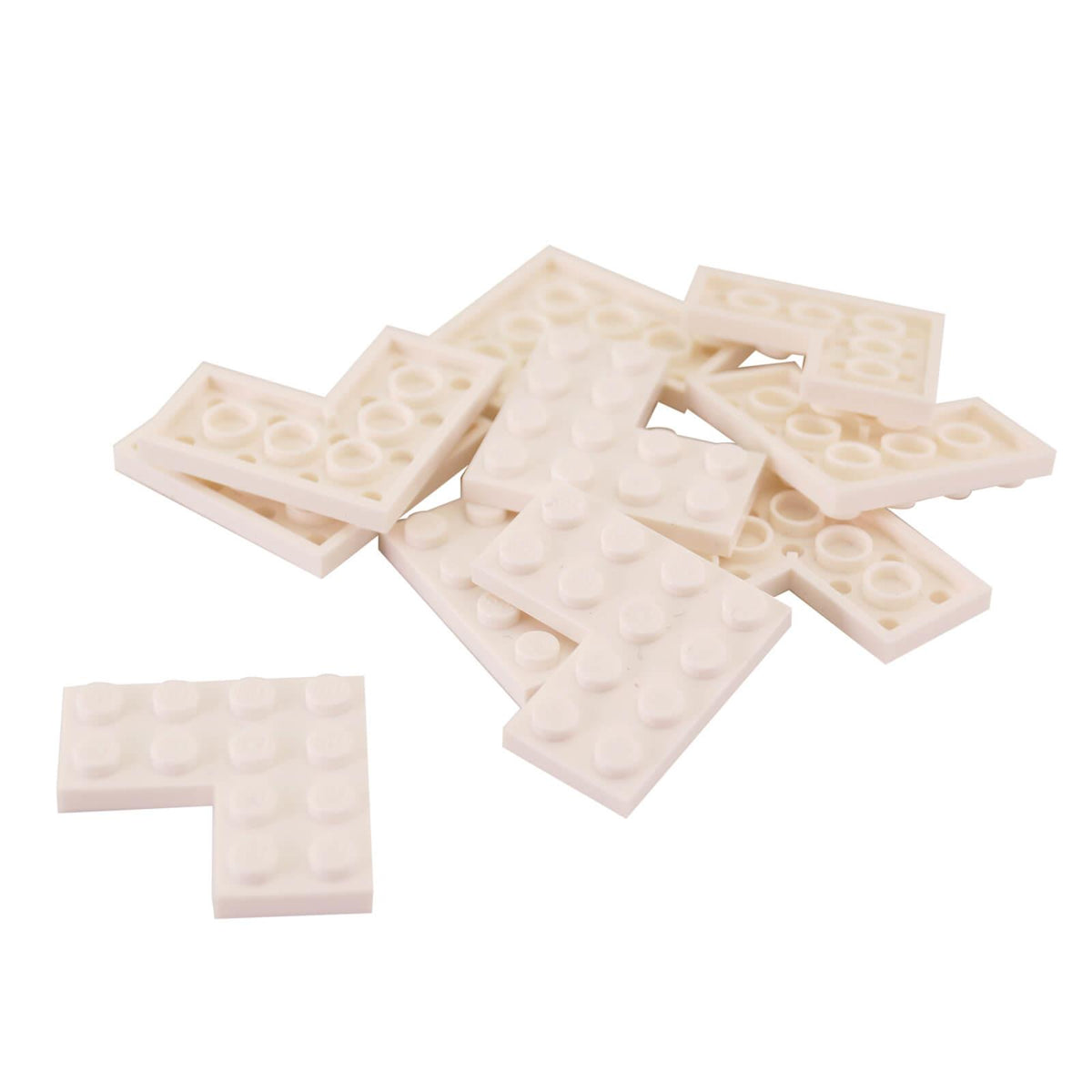 Lot De 20 Pièces De Construction - Plaques D'Angle 2x4 Rouges & Briques 20 PCS - 100% Compatible