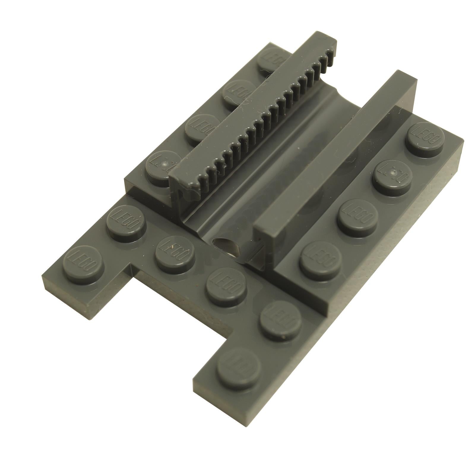 Plate 4x6 with gear track spinner launcher part dark bluish gray 1979
`
