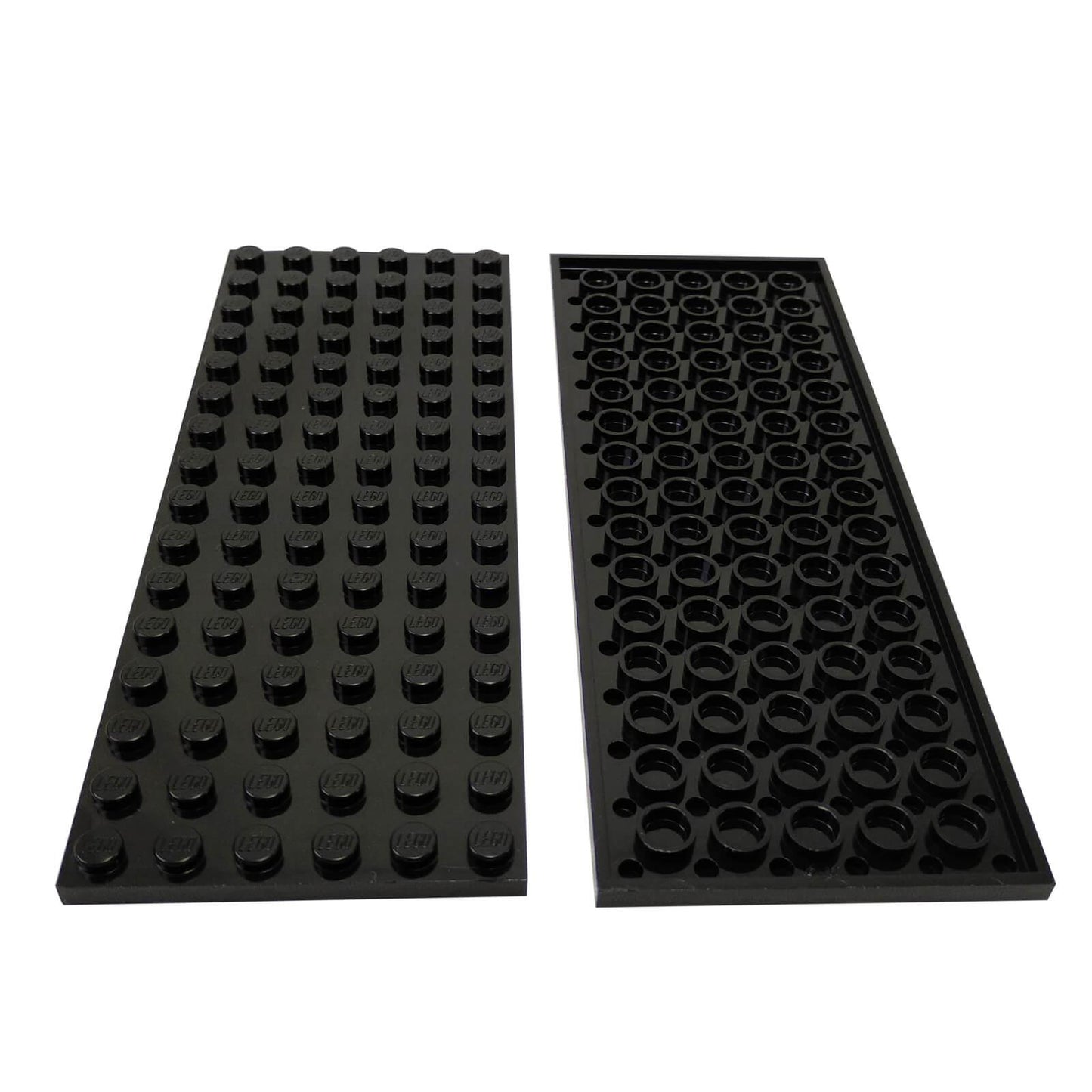 LEGO® Plate 6 x 16 3027 black rectangular plate part top and underside view
