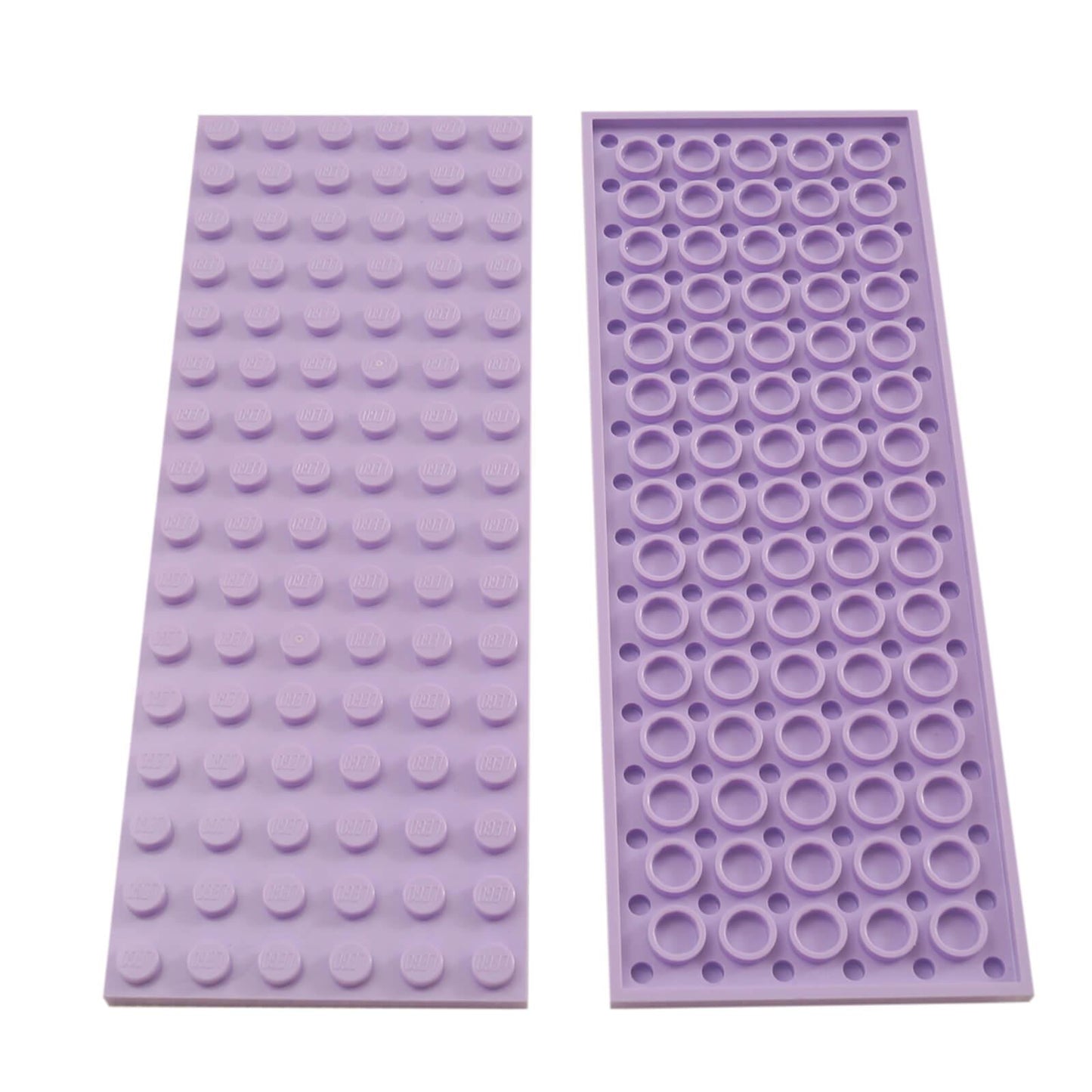 LEGO® Plate 6 x 16 3027 lavender rectangular plate part top and underside view
