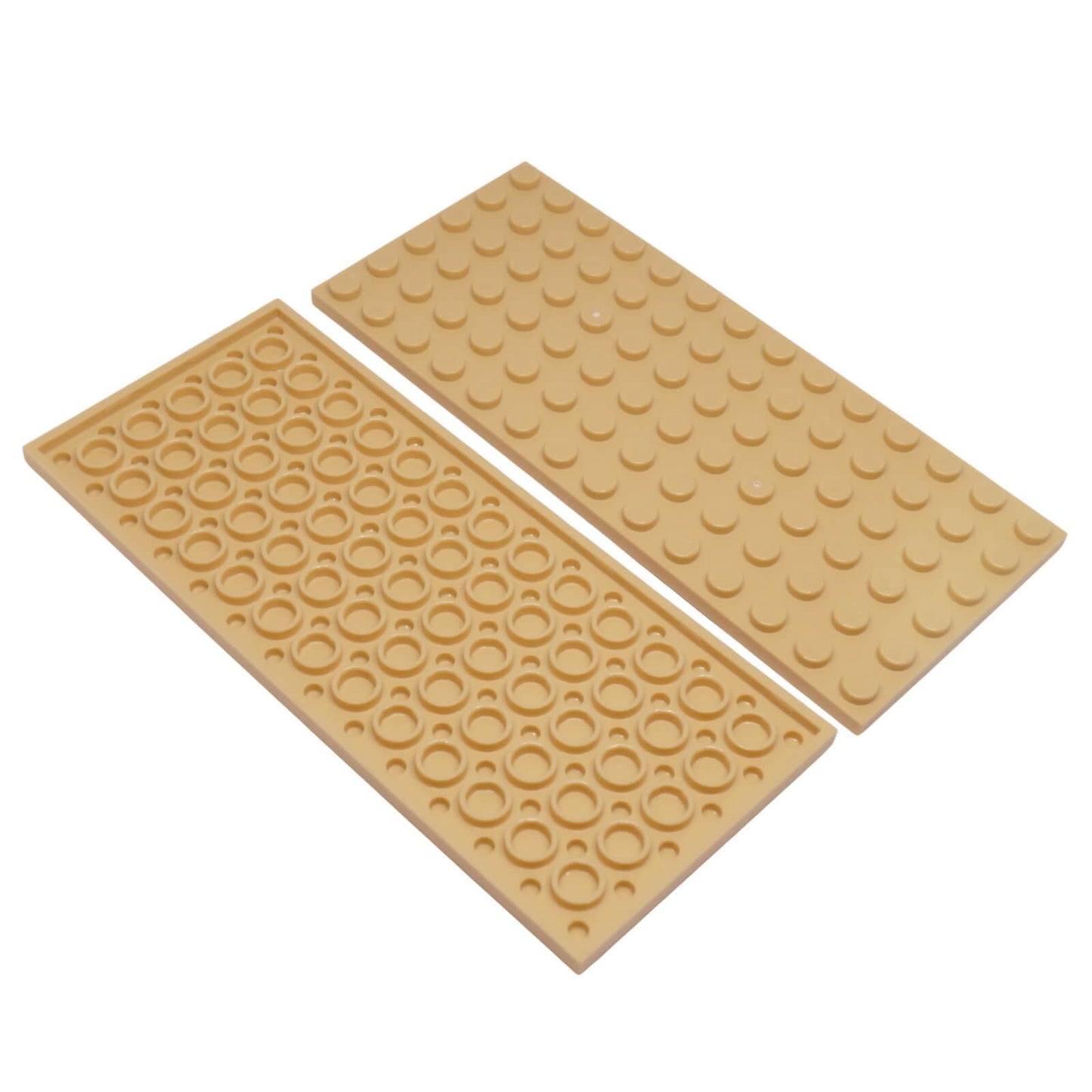 LEGO® Plate 6 x 16 3027 tan rectangular plate part top and underside view