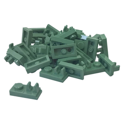 LEGO® Plate Modified 1 x 2 with Clip Part 92280 sand green