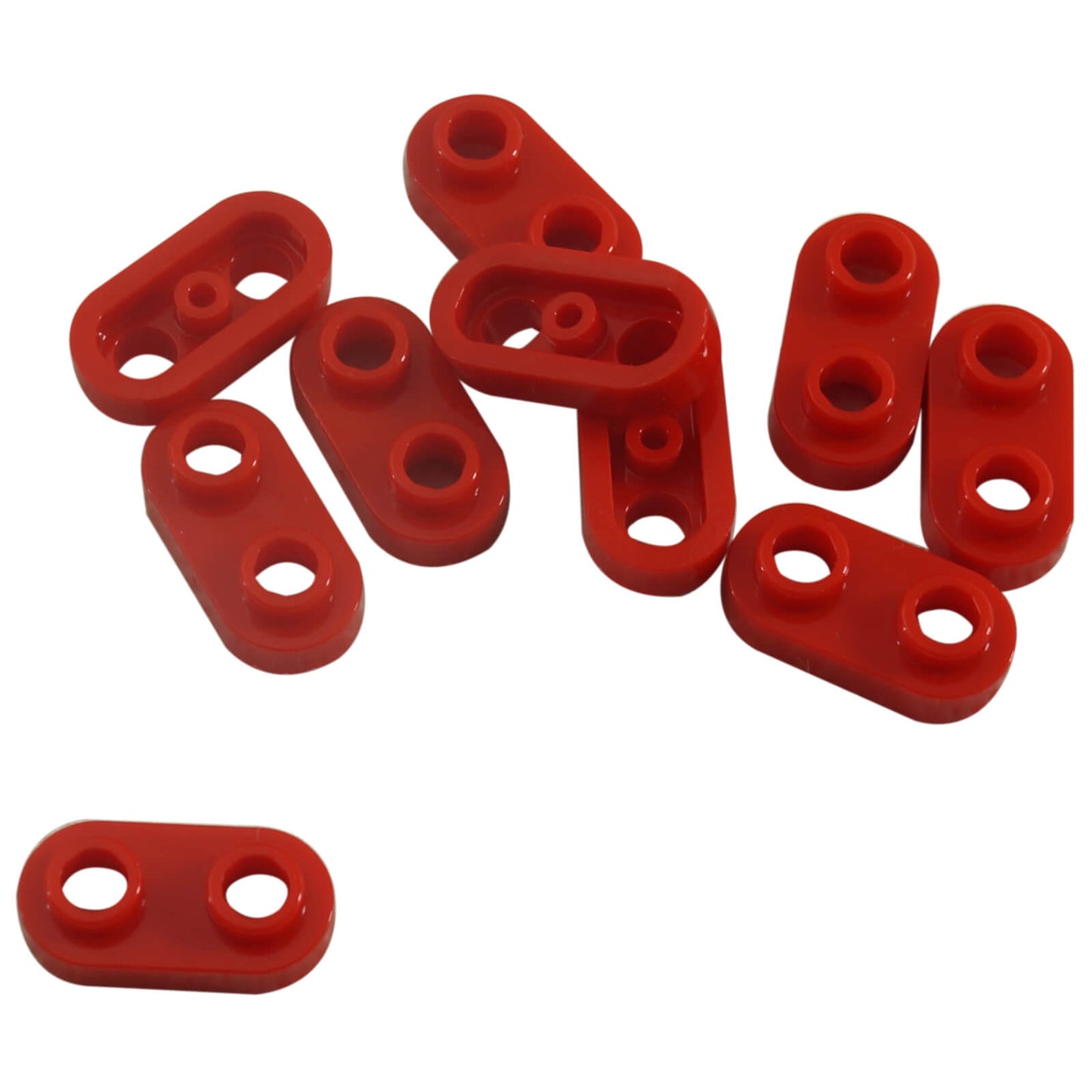 LEGO® platta modifierad 1 x 2 rundad med 2 öppna studs i röd