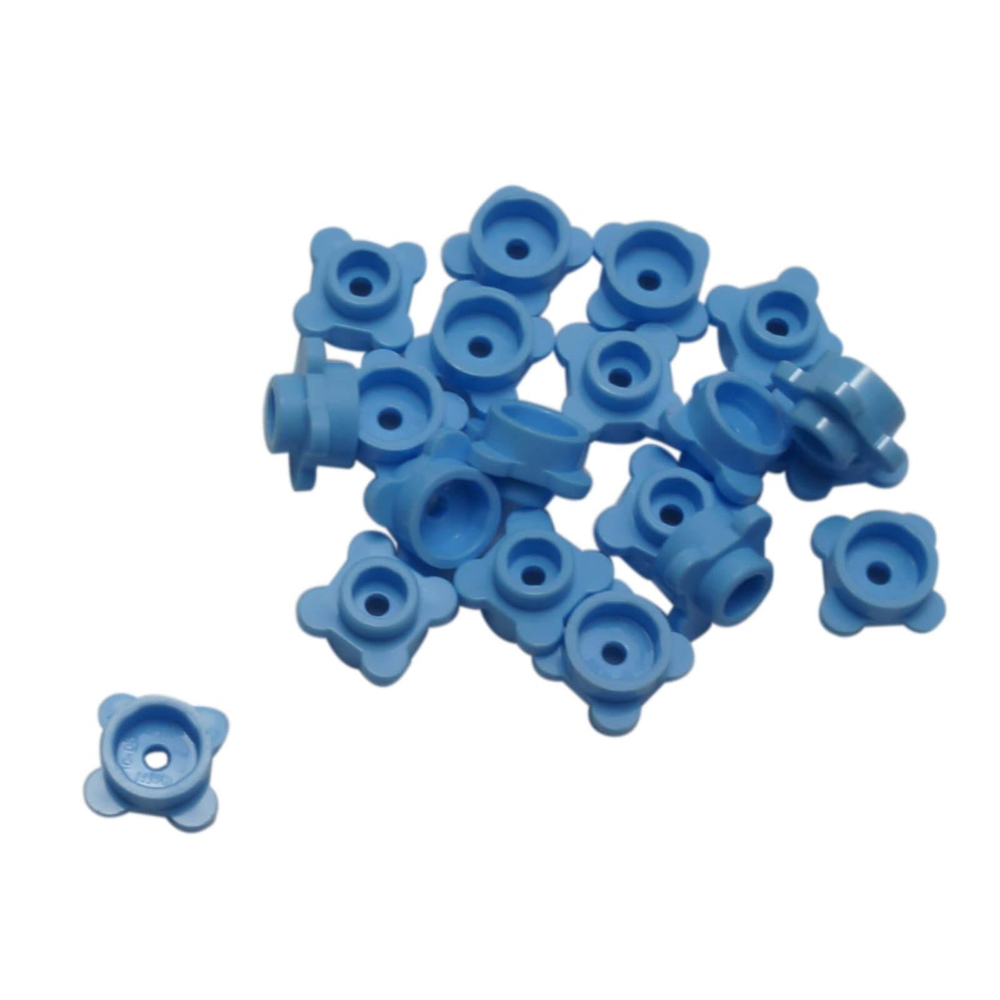 LEGO® Plate Round 1 x 1 with Flower Edge 33291 flower-shaped plant element bright light blue
