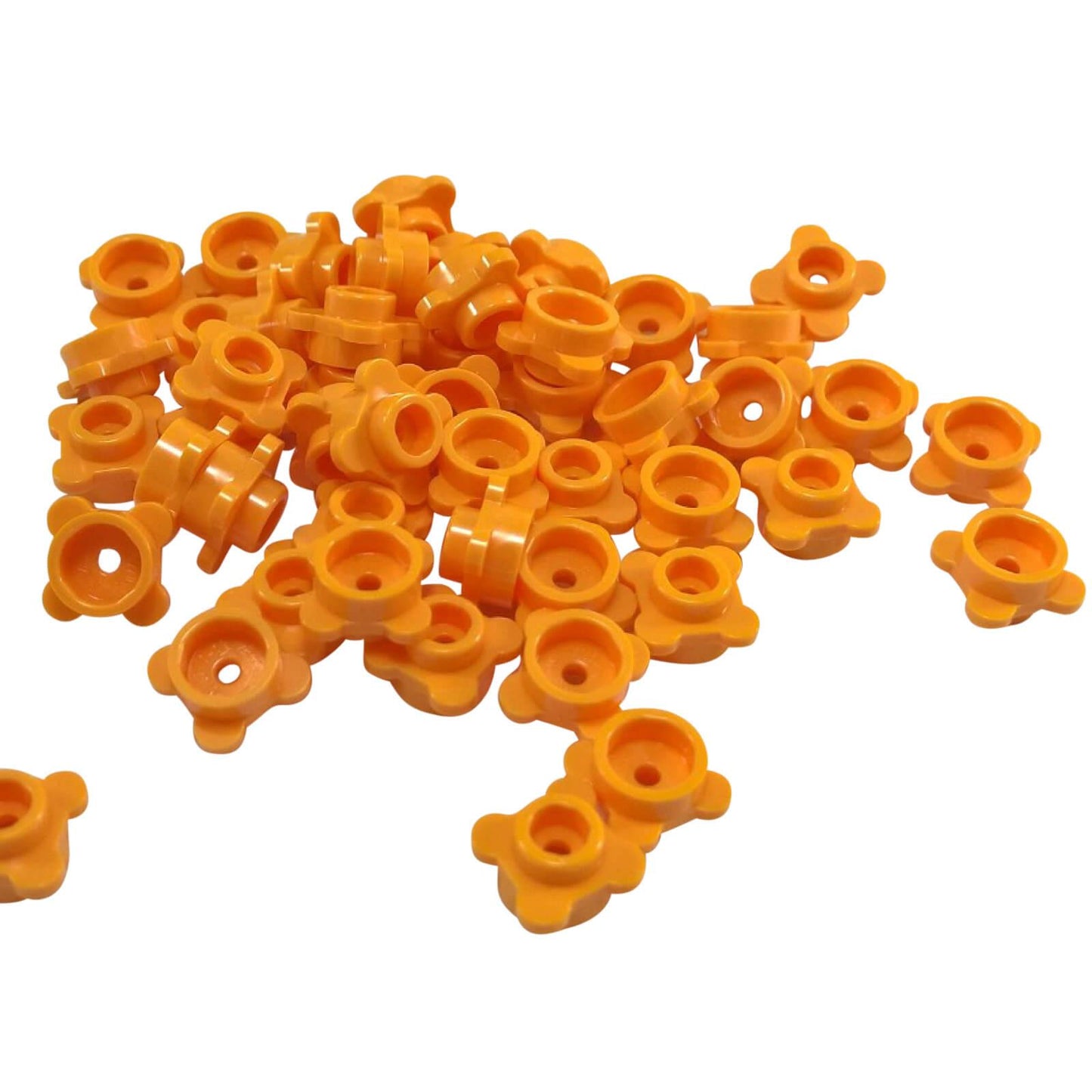 LEGO® Plate Round 1 x 1 with Flower Edge 33291 flower-shaped plant element bright light orange