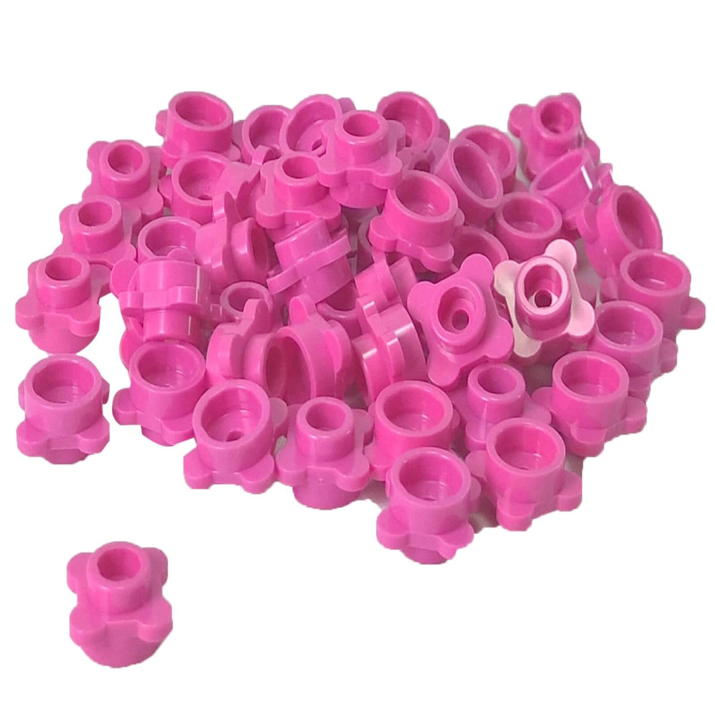 LEGO® Plate Round 1 x 1 with Flower Edge 33291 flower-shaped plant element dark pink