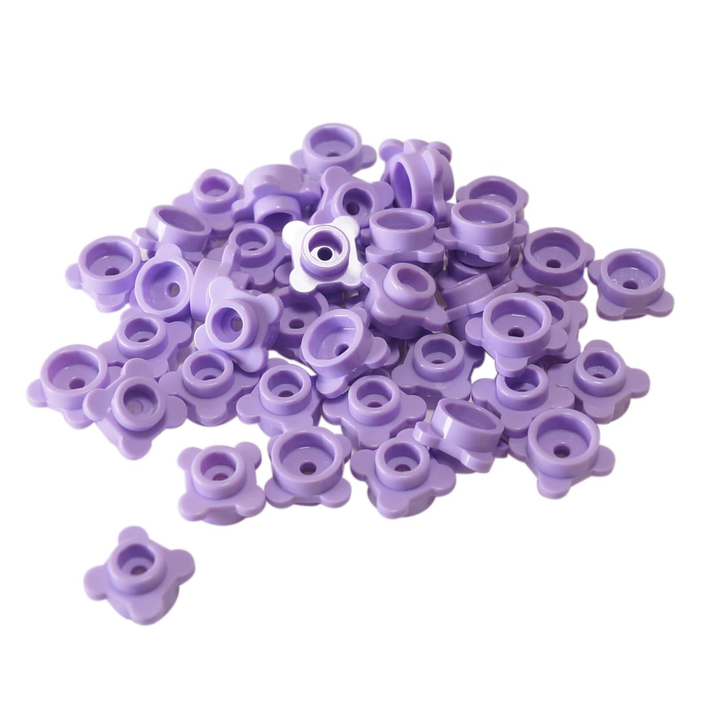 LEGO® Plate Round 1 x 1 with Flower Edge 33291 flower-shaped plant element lavender