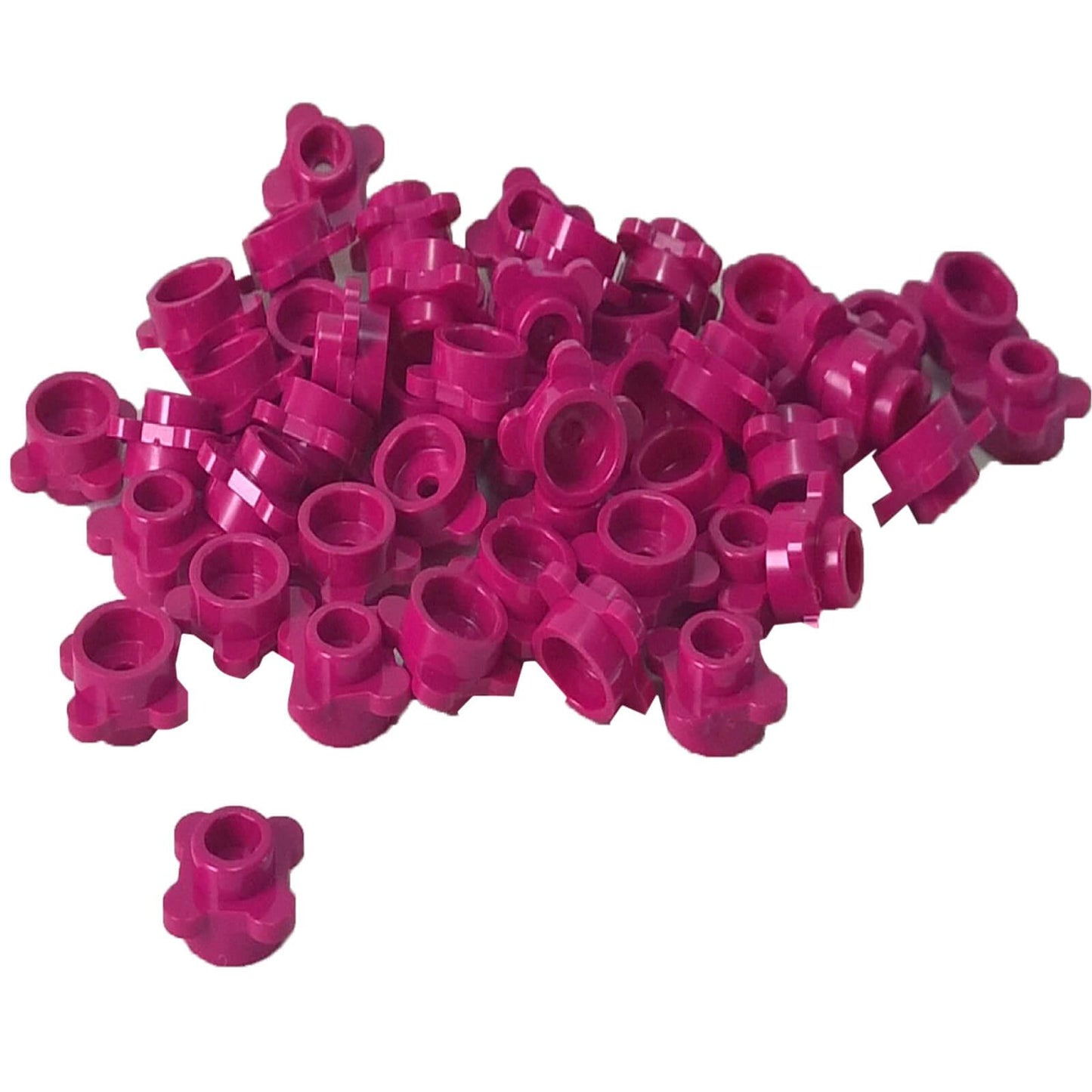 LEGO® Plate Round 1 x 1 with Flower Edge 33291 flower-shaped plant element magenta