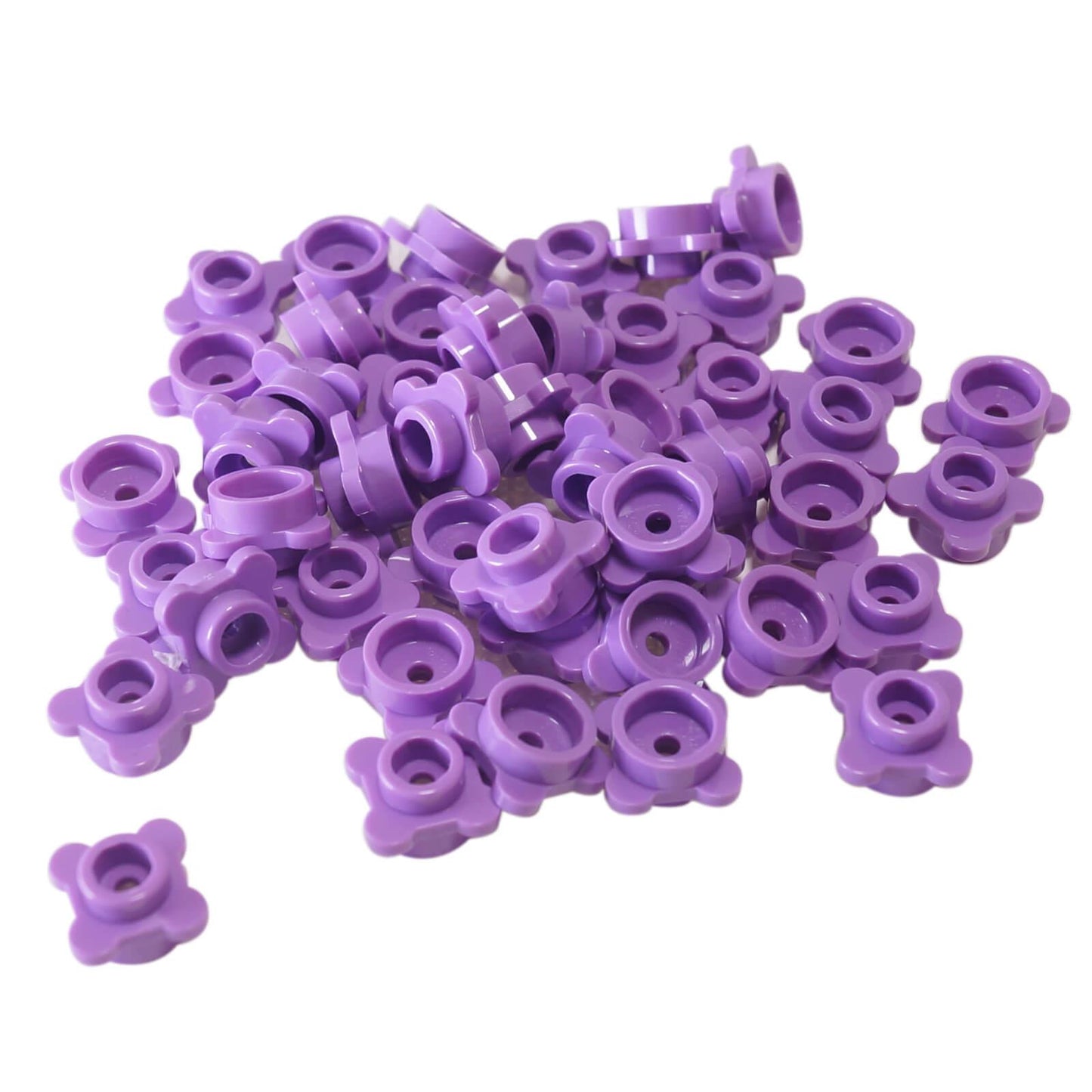 LEGO® Plate Round 1 x 1 with Flower Edge 33291 flower-shaped plant element medium lavender