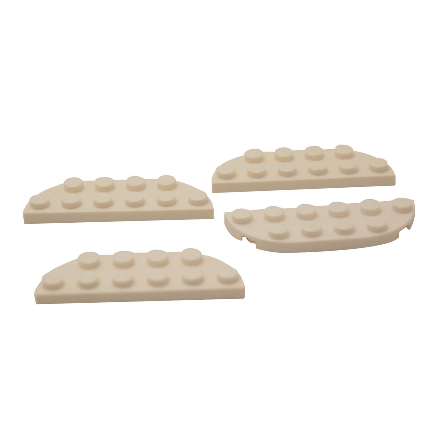 LEGO® placa de canto redonda dupla 2 x 6 em branco, utilizada para bordas curvas e construções de chão liso
