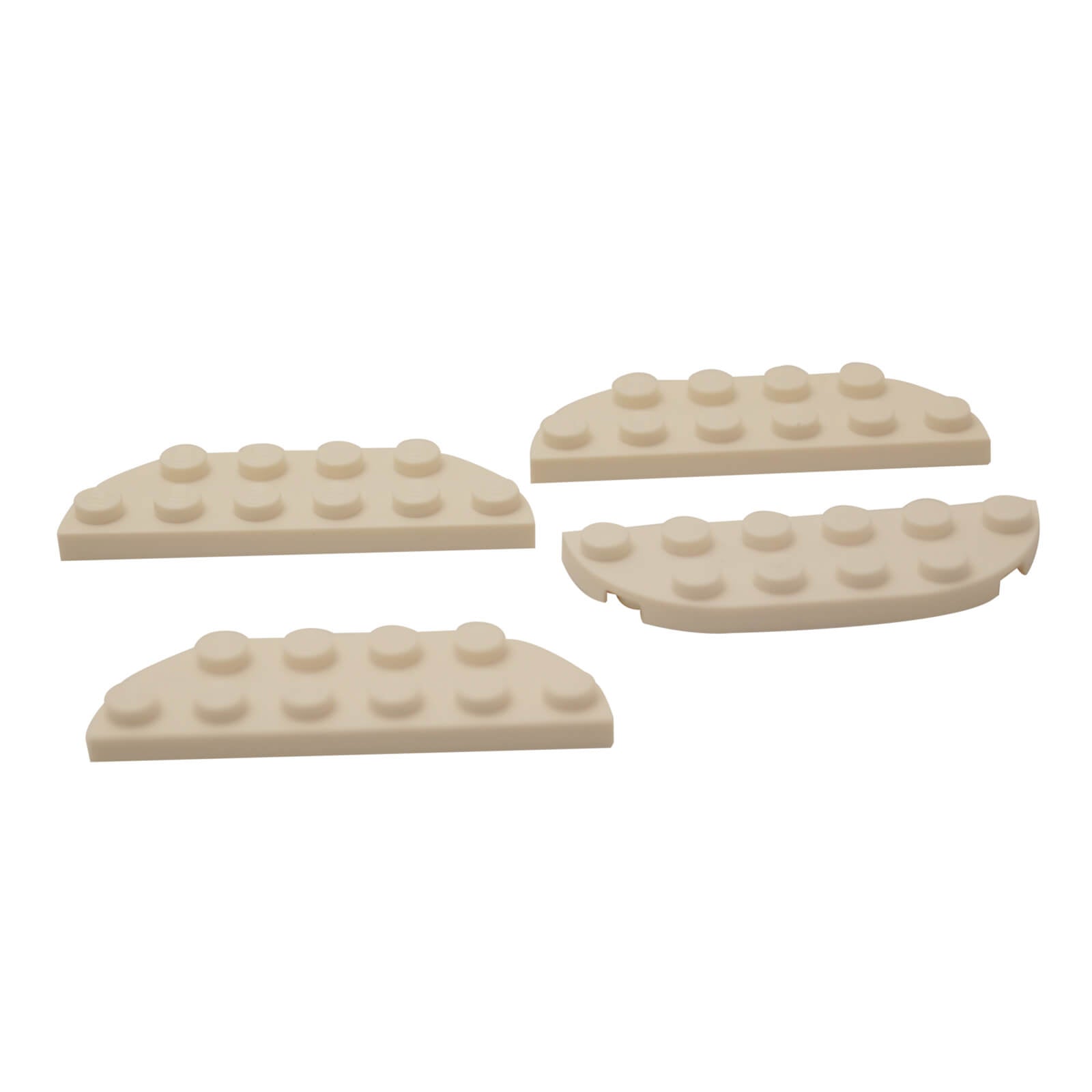 LEGO® placa de canto redonda dupla 2 x 6 em branco, utilizada para bordas curvas e construções de chão liso
