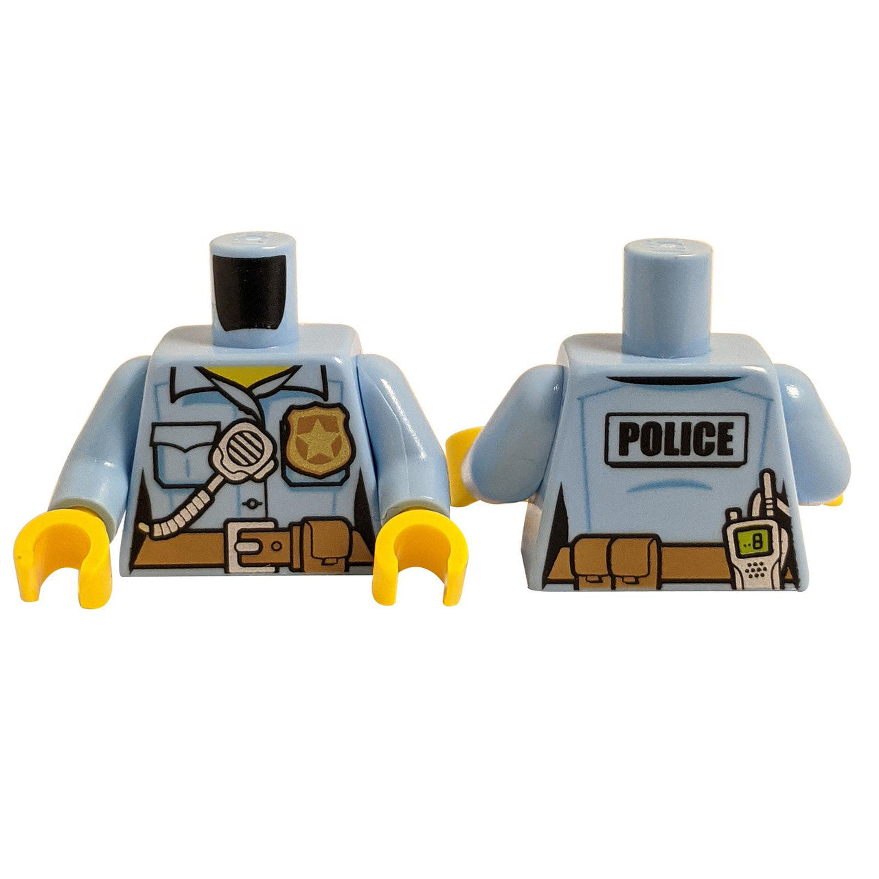 LEGO police shirt torso with badge radio and back print 973pb2663c01