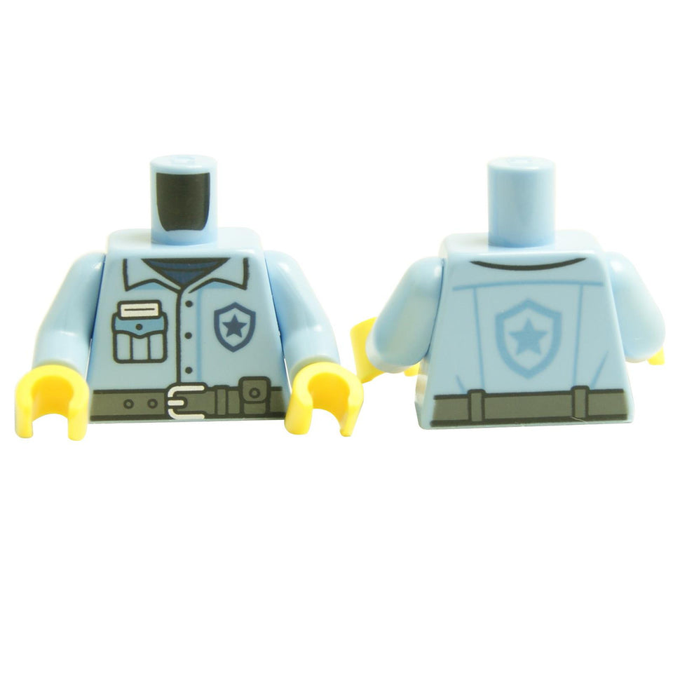 LEGO police shirt torso with badge and belt print 973pb5513c01
