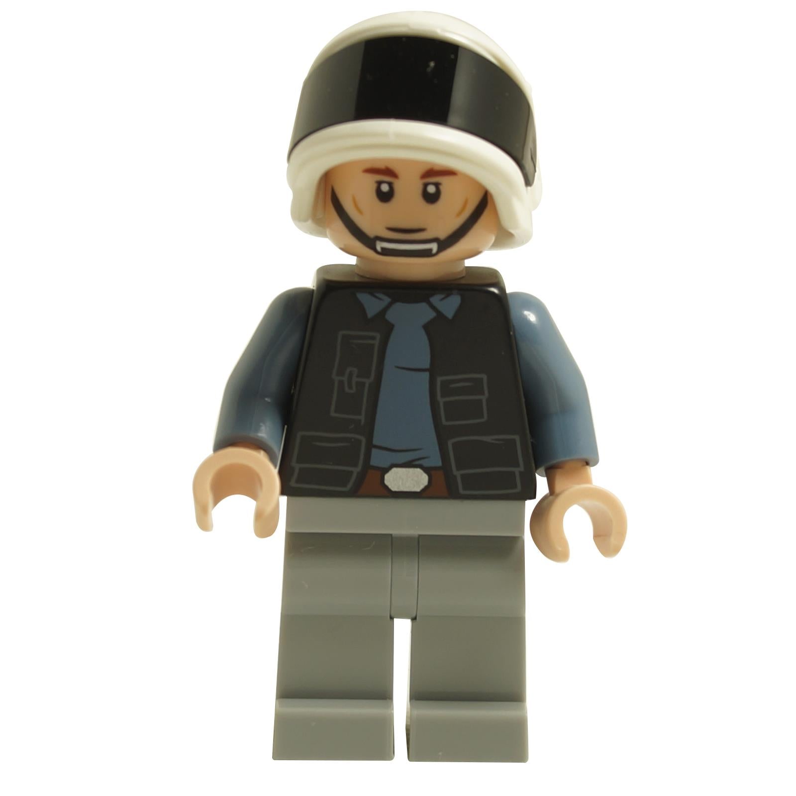 LEGO Rebel Fleet Trooper minifigure wearing white helmet with black visor and grey uniform sw1285