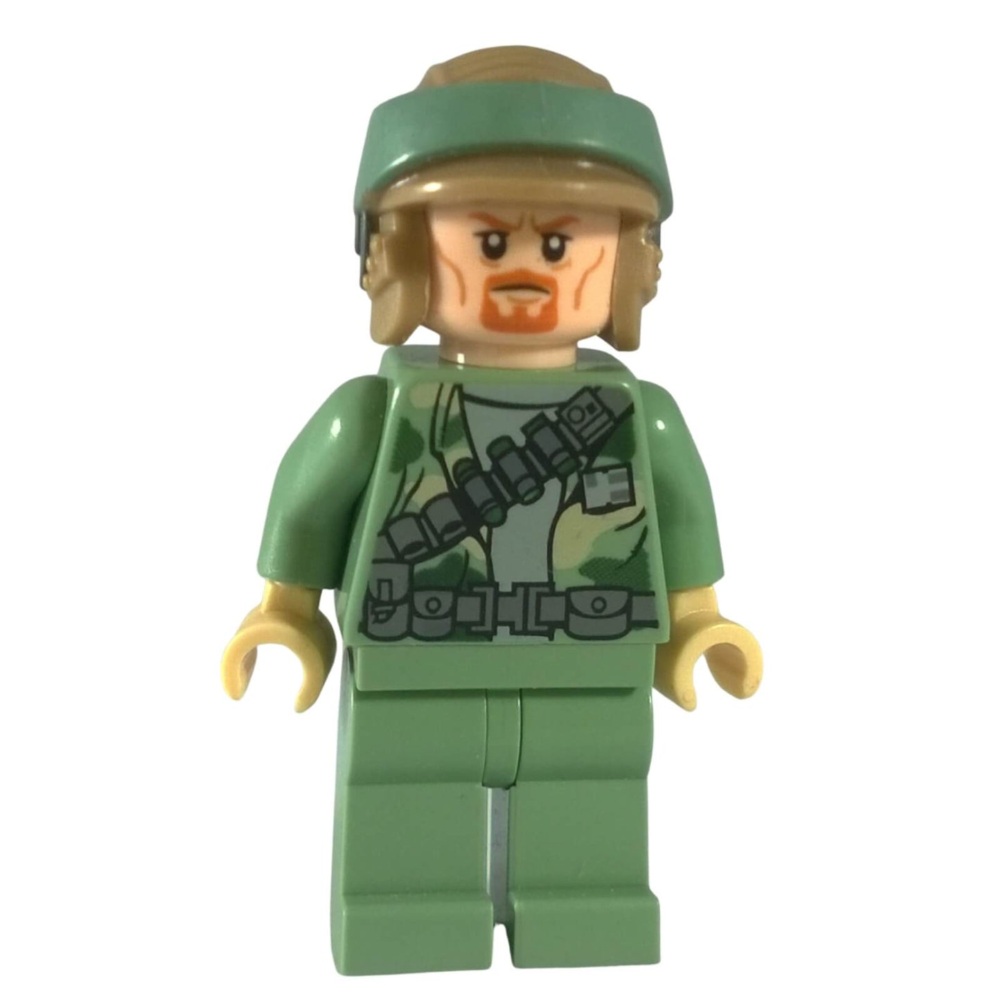 Rebel Trooper Endor LEGO Star Wars minifigure sw0507 goatee beard sand green legs