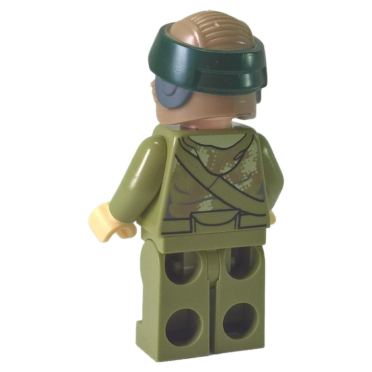 Rebel Trooper Endor LEGO Star Wars minifigure sw0645 olive green legs, back profile