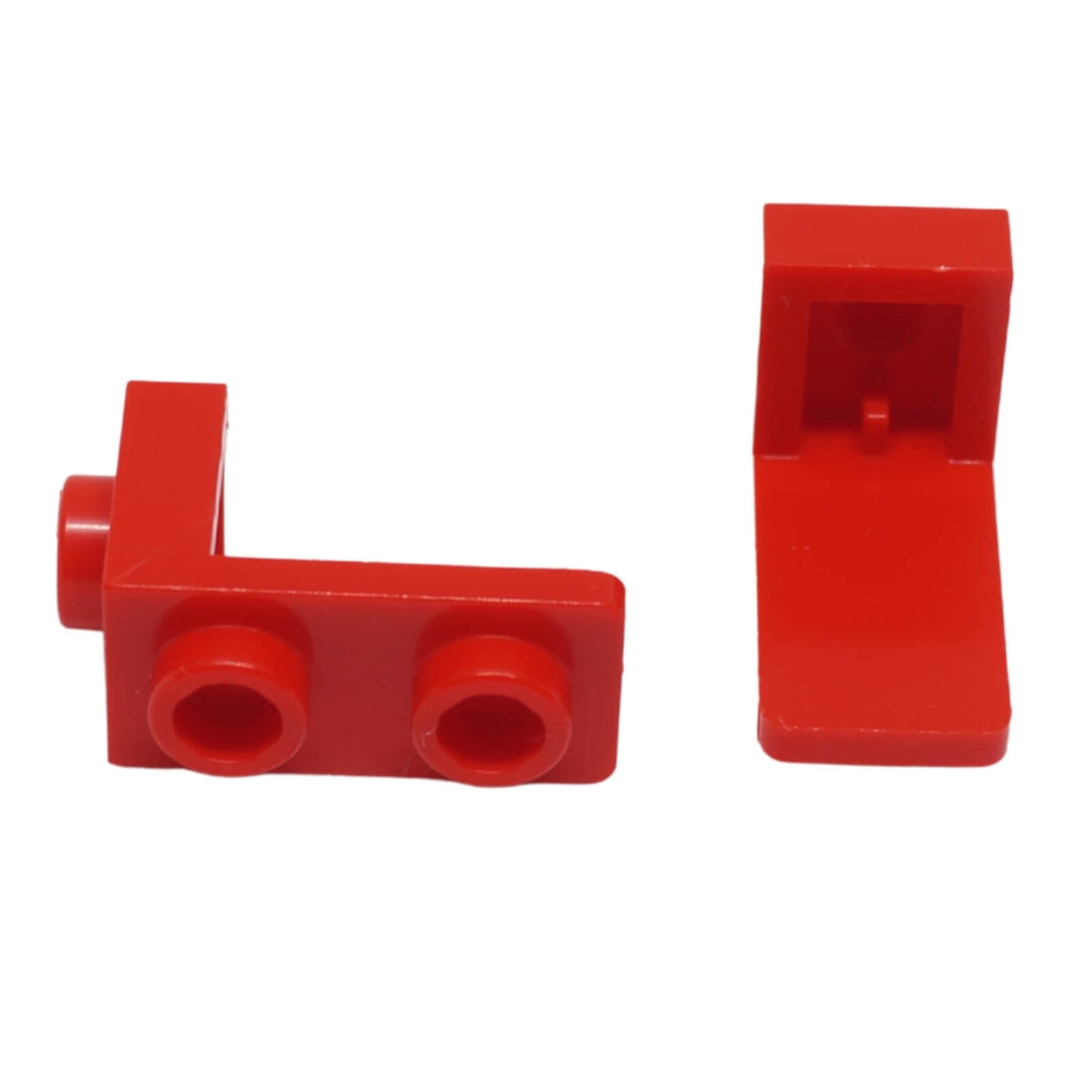red bracket 1 x 1 to 1 x 2 building part with side stud connection for detailed builds
