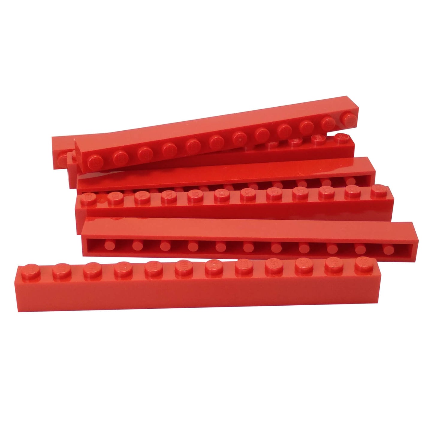 Red brick 1 x 12 part 6112, long rectangular building brick for walls, beams and structural builds

