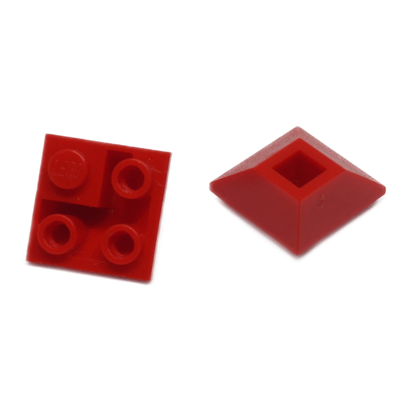 Rot umgekehrte 45 Grad 2 x 2 doppelt konvexe Neigung für LEGO® Gebäudedetails und geneigte Strukturen
