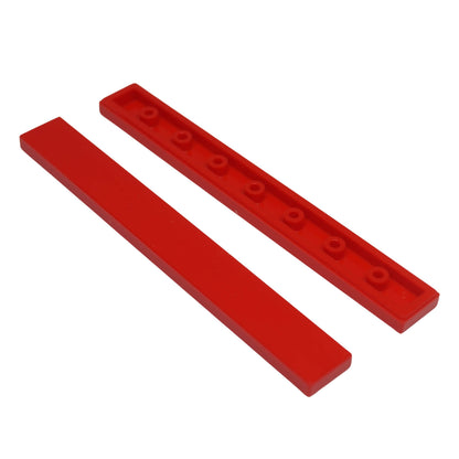 Rouge Tuile 1 x 8 pièce rectangulaire pour surfaces lisses, bordures, finitions et constructions propres LEGO®
