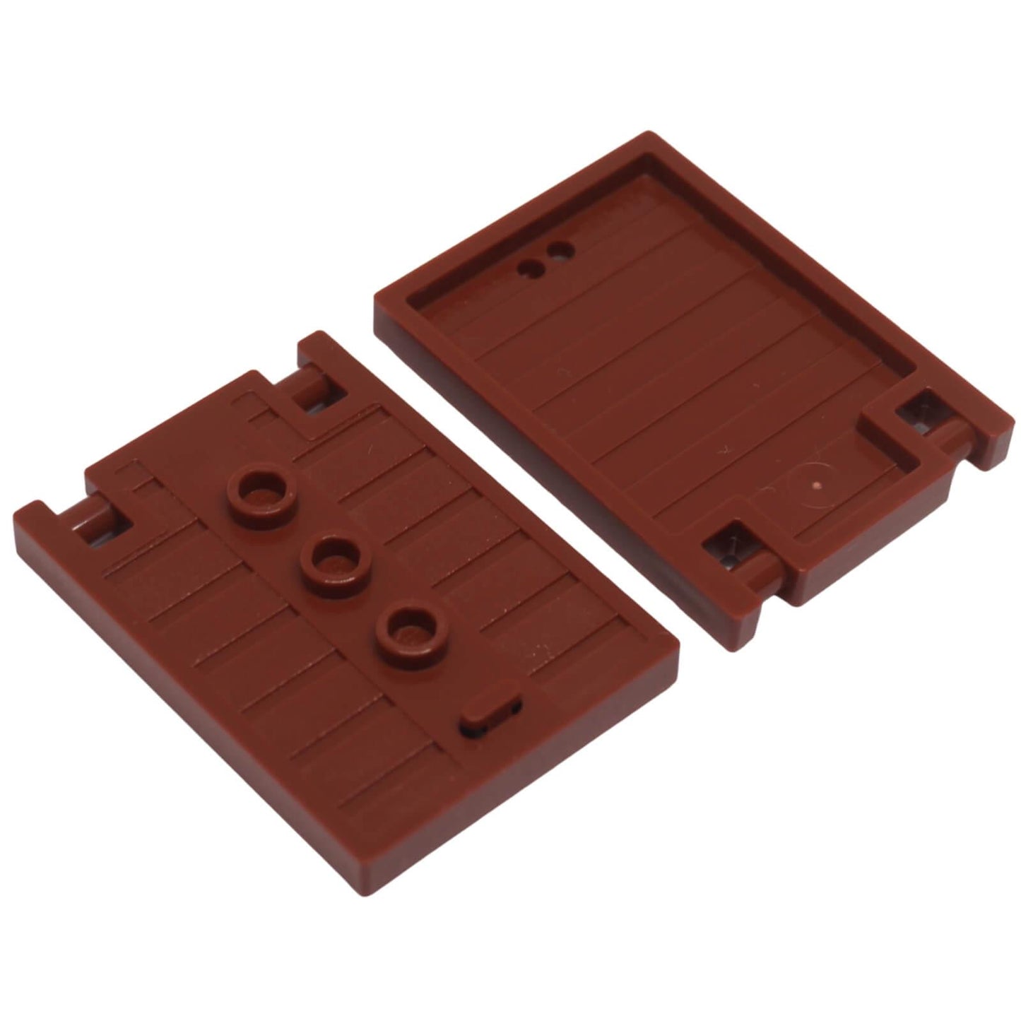 puerta 1 x 5 x 3 color marrón rojizo 93096 con 3 studs y manija pieza de construcción
