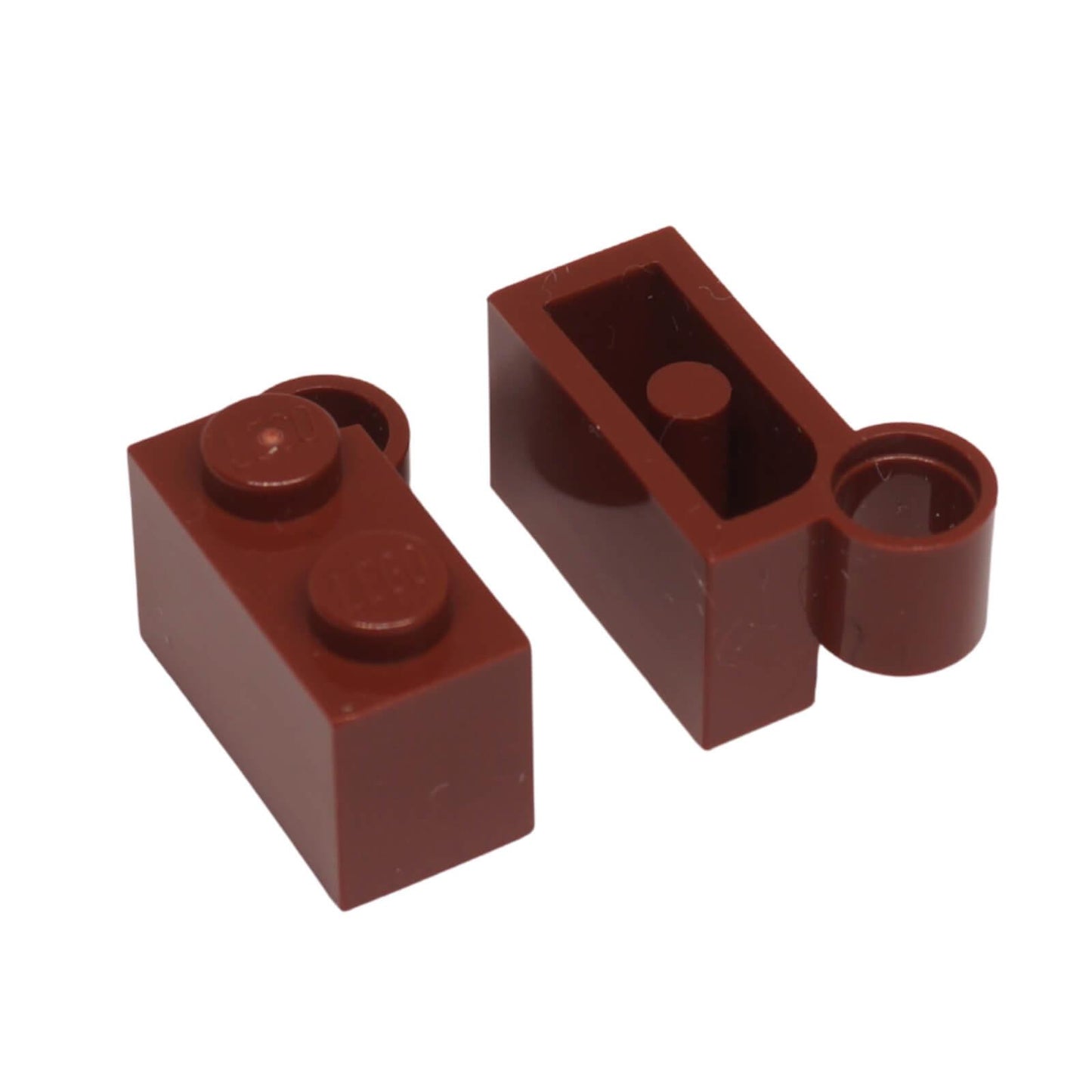 Reddish brown hinge brick 1 x 4 swivel base (3831) for rotating builds, movable sections, and hinge joints
