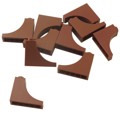 Reddish brown inverted arch brick 1 x 3 x 2 for LEGO® building structures and curved details
