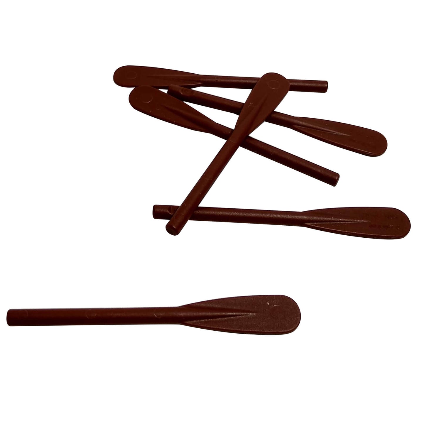 Reddish Brown reinforced oar paddle minifigure utensil with wide flat blade and strengthened shaft design