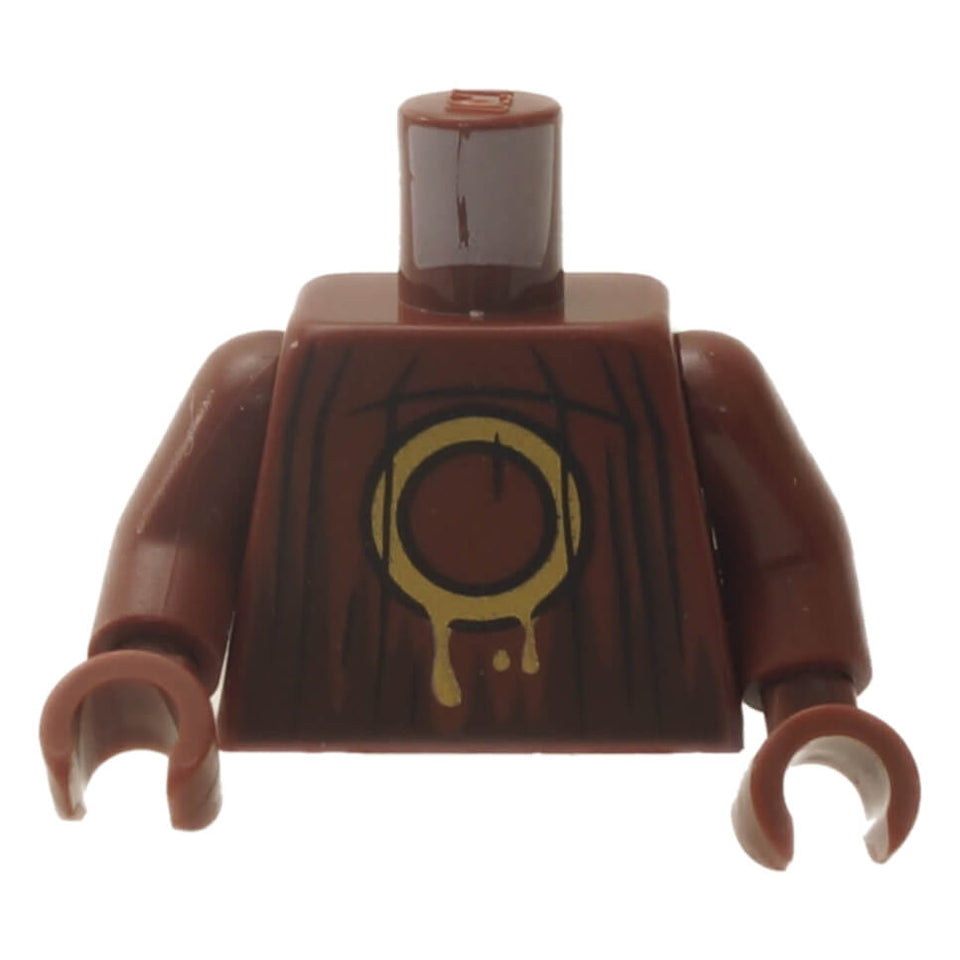 LEGO robe torso 973pb3936c01 with gold circle pattern and layered garment print