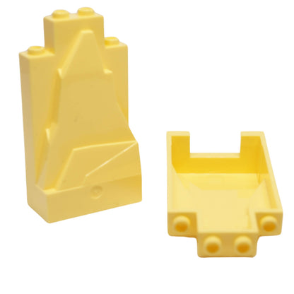 rock panel 2 x 4 x 6 bright light yellow large wall or terrain building piece
