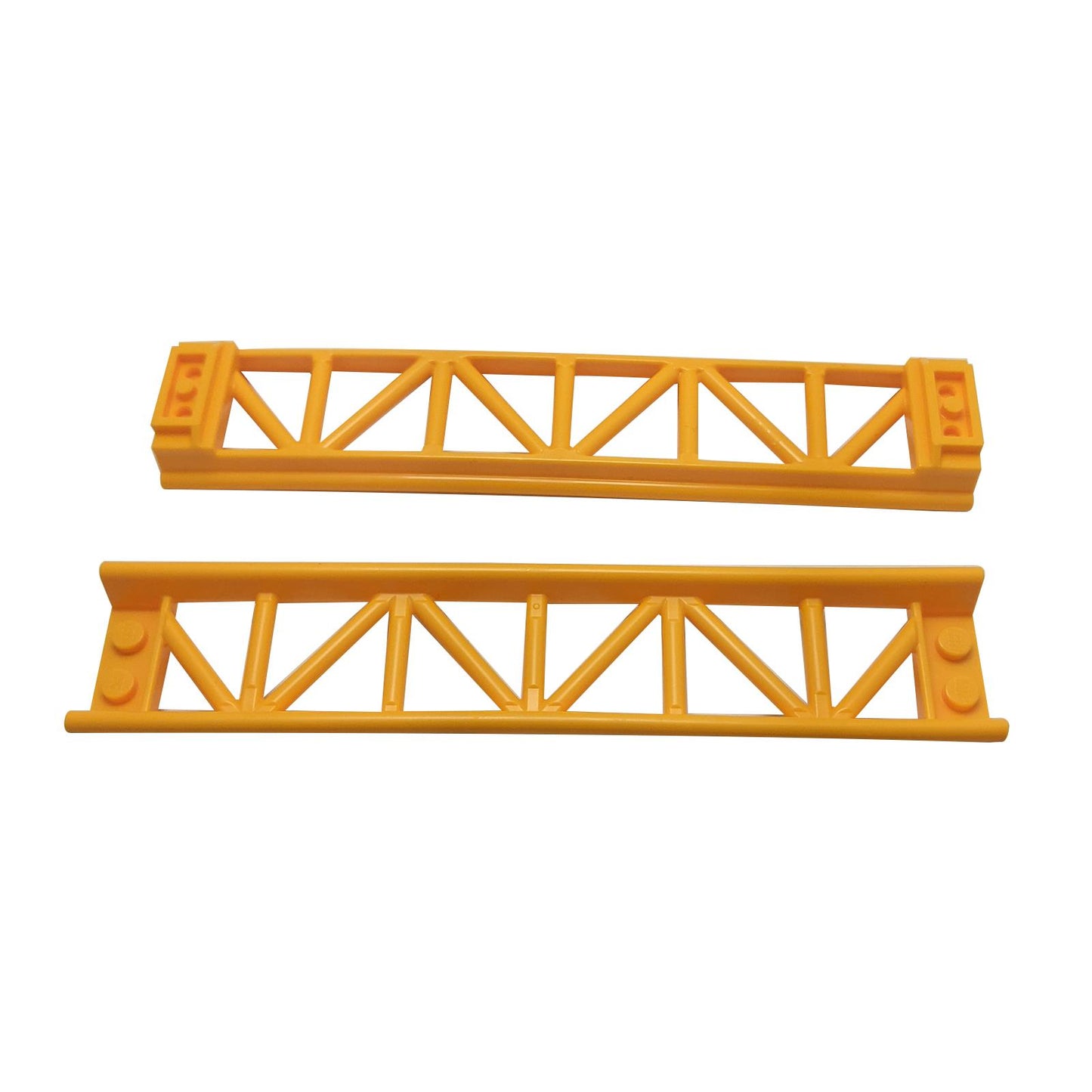 Bright light orange roller coaster track straight 16L part 25059 for train or coaster builds
